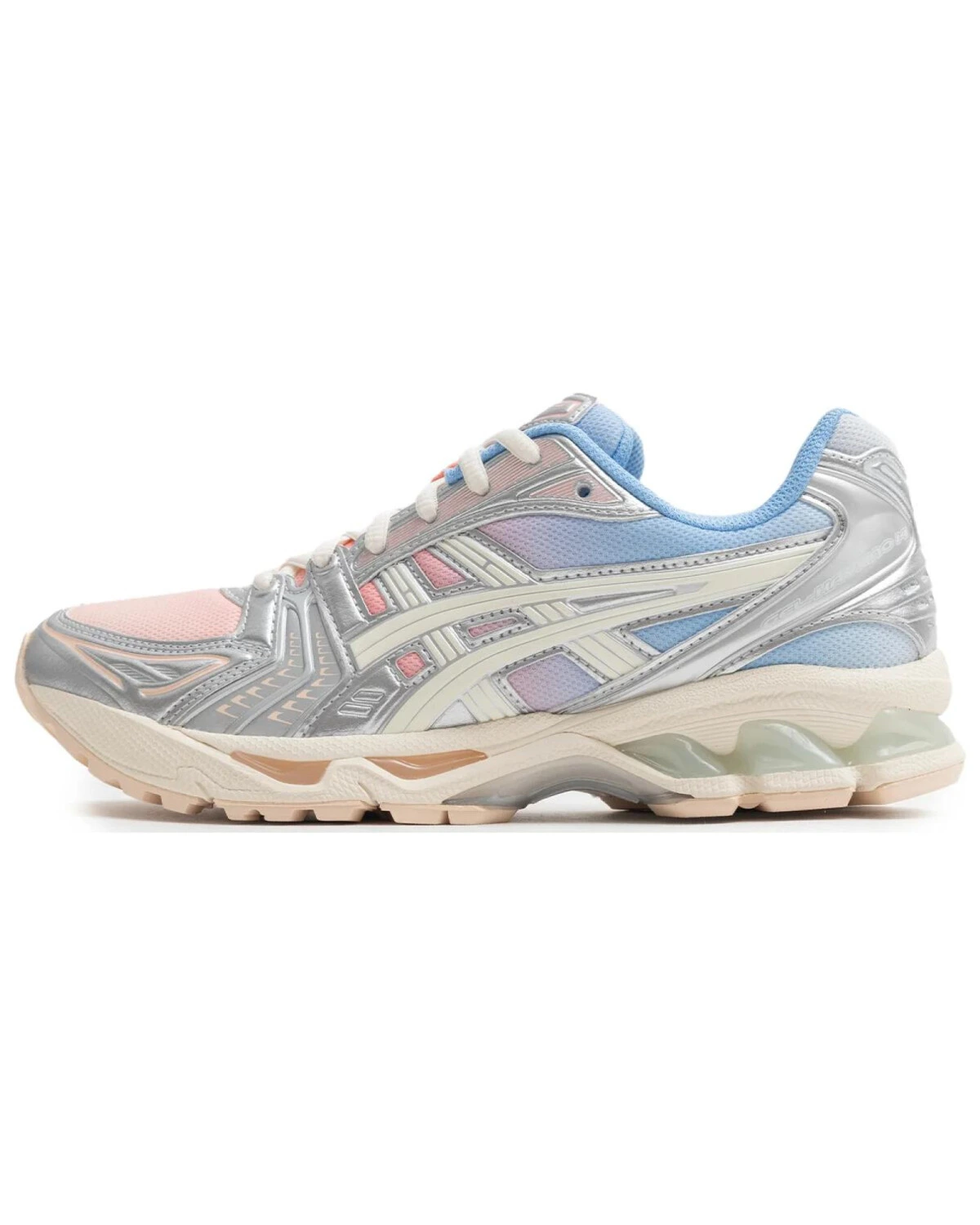 Asics Gel-Kayano 14 женские спортивные кроссовки серебристо-розово-голубые картинка