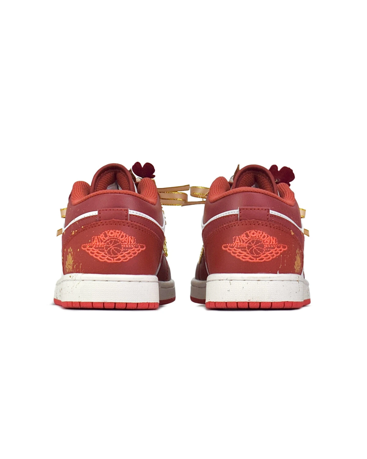 Jordan Air Jordan 1 женские кроссовки красные с цветочным принтом картинка