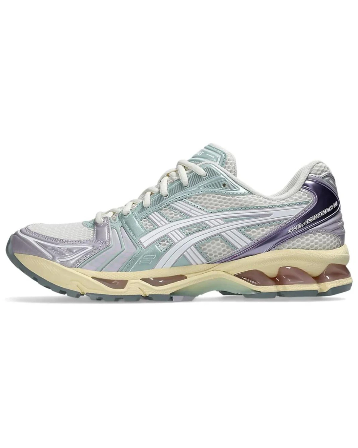 Asics Gel-Kayano 14 unisex кроссовки для бега комфортные зелёно-фиолетовые картинка
