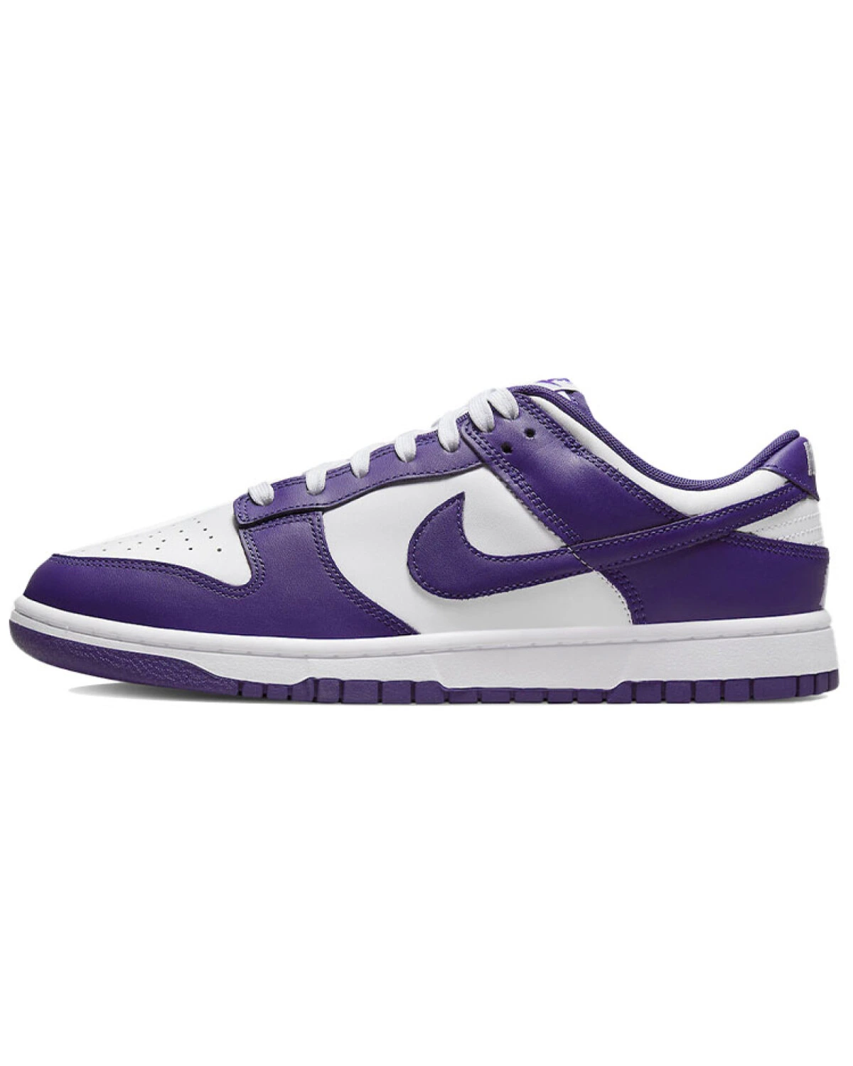 Nike Dunk Retro "Court Purple" мужские кеды бело-фиолетовые кожаные картинка