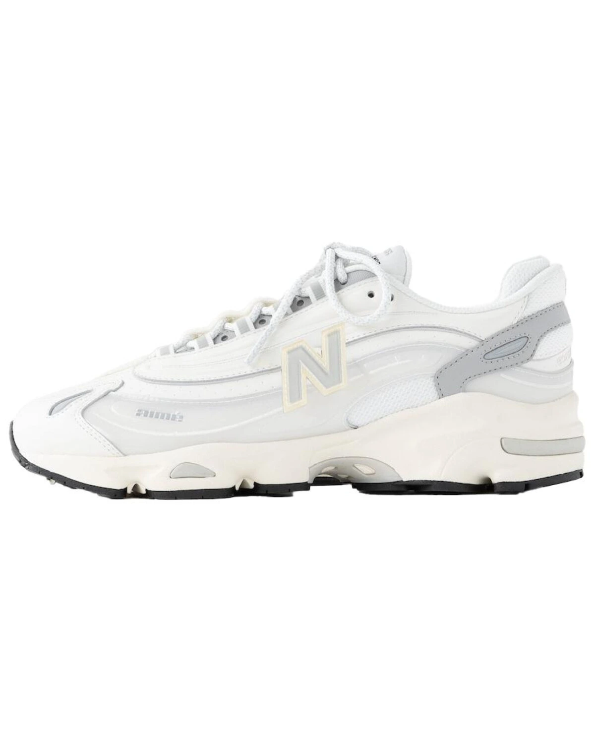 New Balance NB 1000 унисекс кроссовки белые с серыми вставками картинка