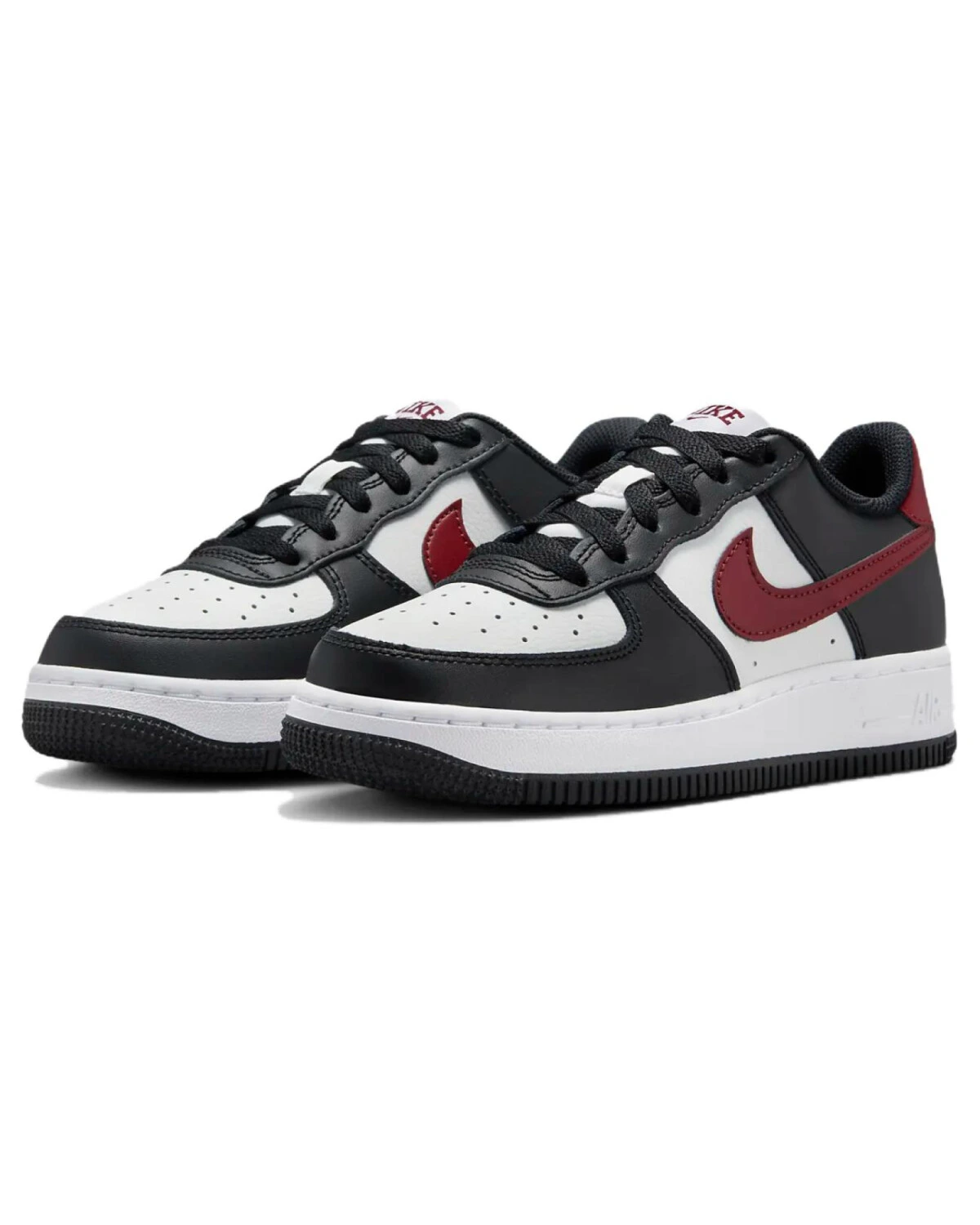 Nike Air Force 1 детские кроссовки черно-белые картинка