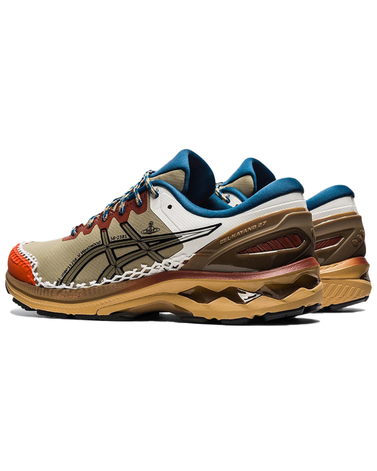 Asics Gel-Kayano 27 мужские кроссовки беговые бежевые с амортизацией картинка
