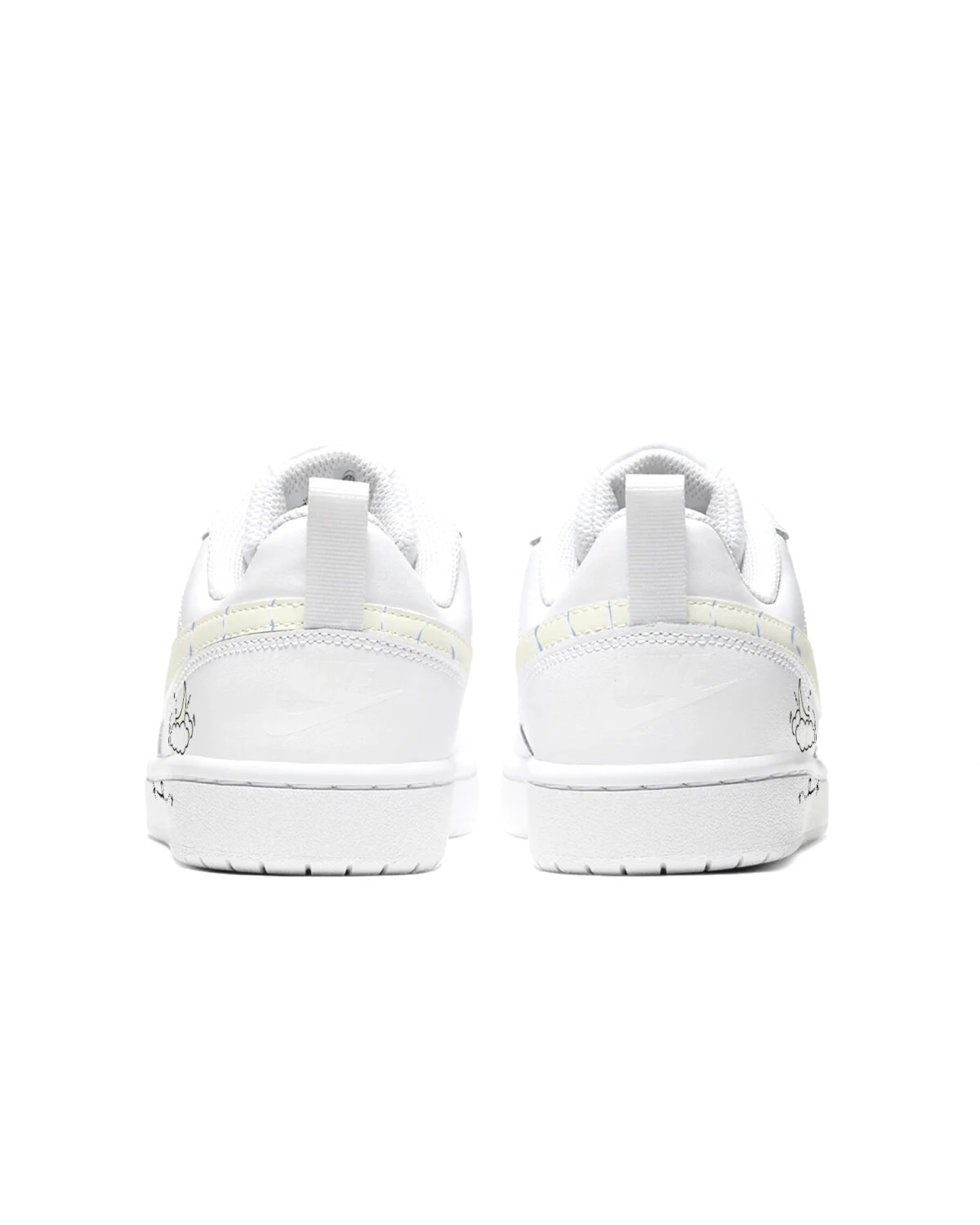 Nike Court Borough детские кроссовки белые из кожи картинка