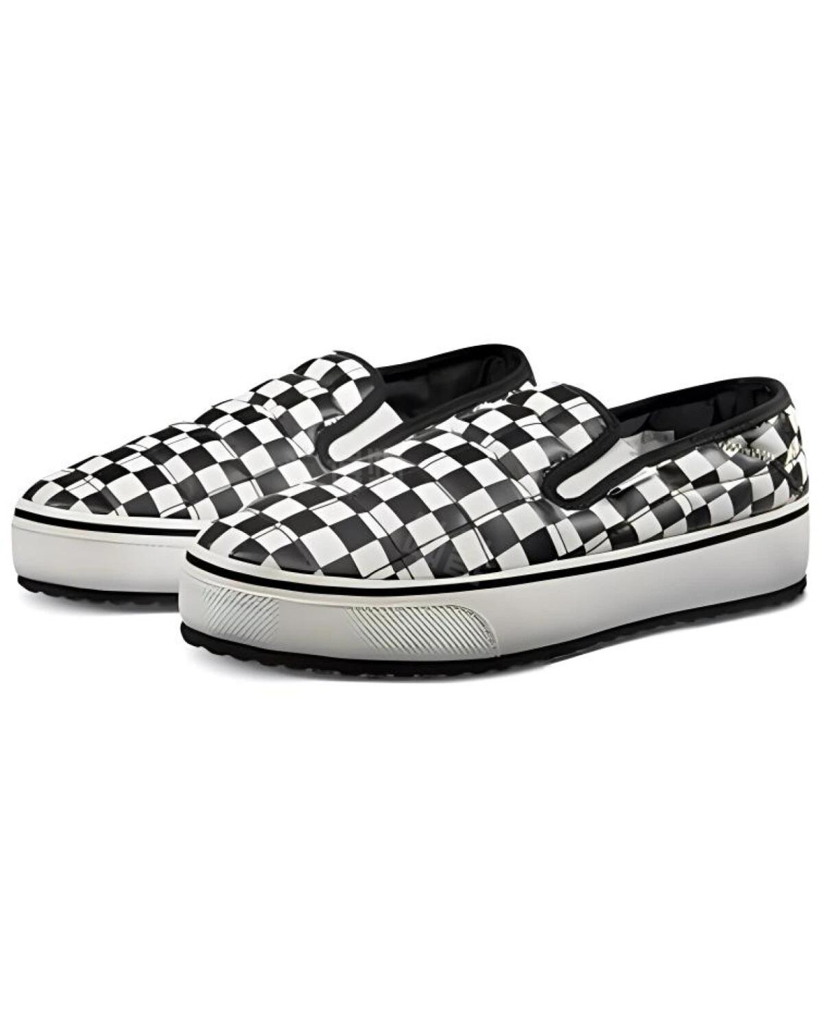 Vans Classic Slip-On unisex слипоны черно-белые шахматный узор картинка