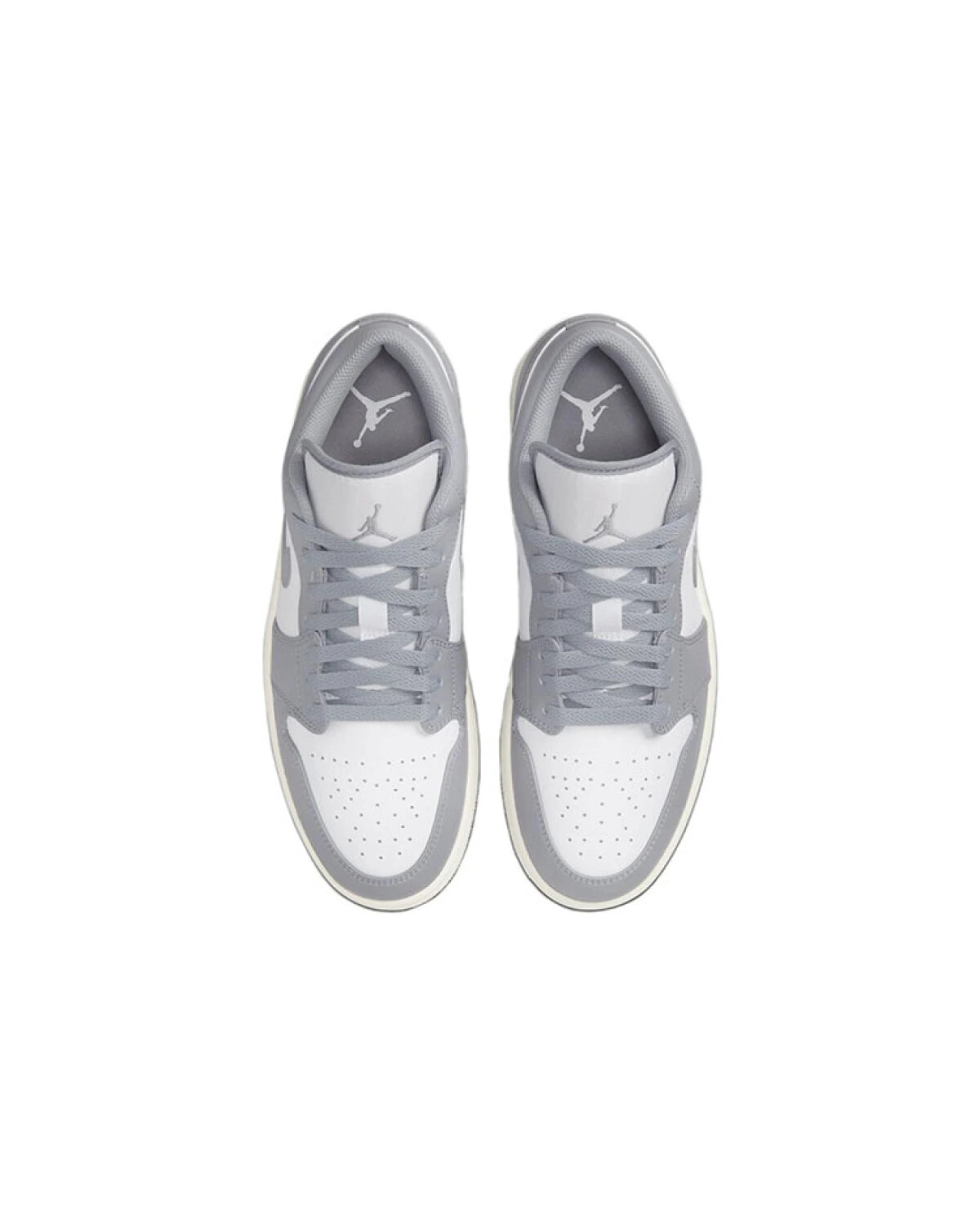 Jordan Air Jordan 1 унисекс кроссовки кожаные бело-серые картинка