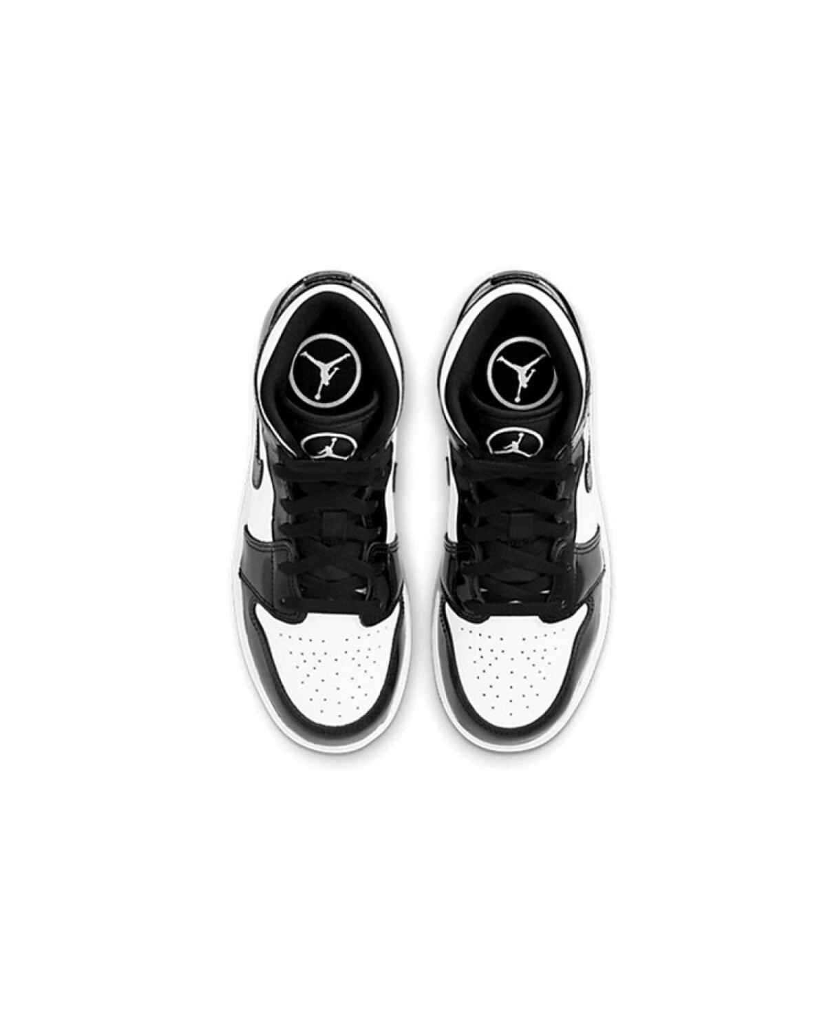 Jordan Air Jordan 1 Mid SE All-Star Weekend детские кроссовки лаковая кожа черно-белые картинка