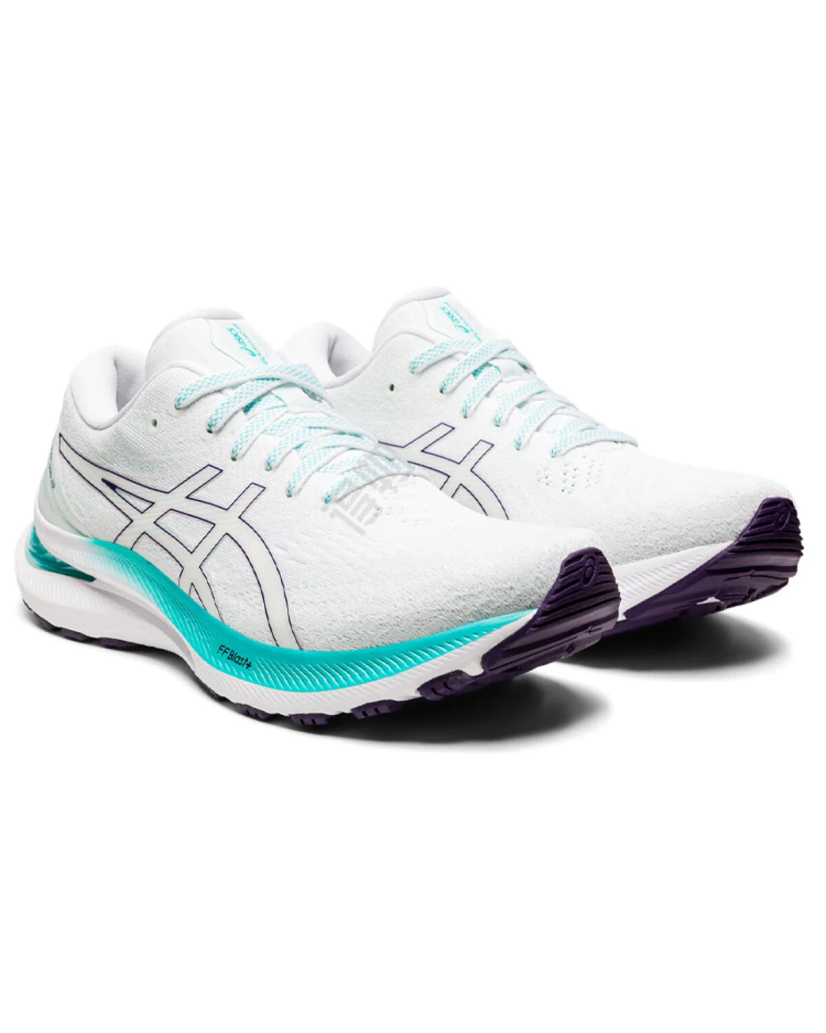 Asics GEL-KAYANO 29 женские кроссовки для бега с амортизацией бело-голубые картинка