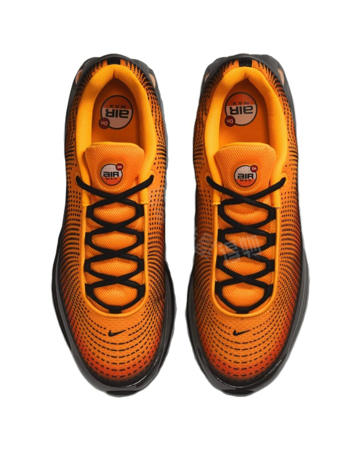 Nike Air Max Dn unisex кроссовки комфортные с амортизацией оранжево-чёрные картинка