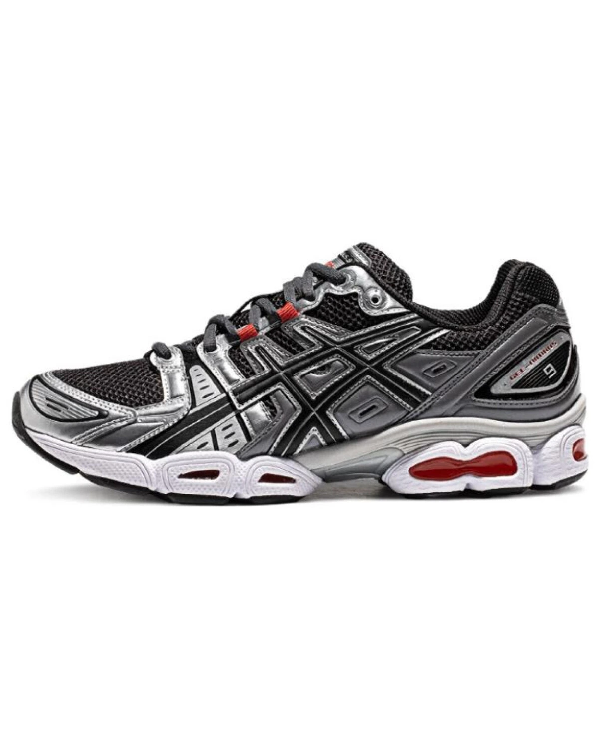 Asics GEL-Nimbus 9 унисекс кроссовки с амортизацией черно-серебристые картинка