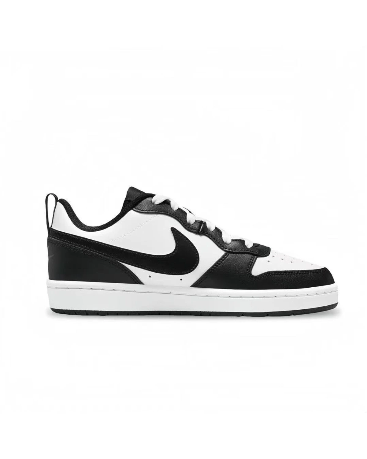 Nike Court Borough Low 2 детские кеды бело-чёрные устойчивые к износу картинка