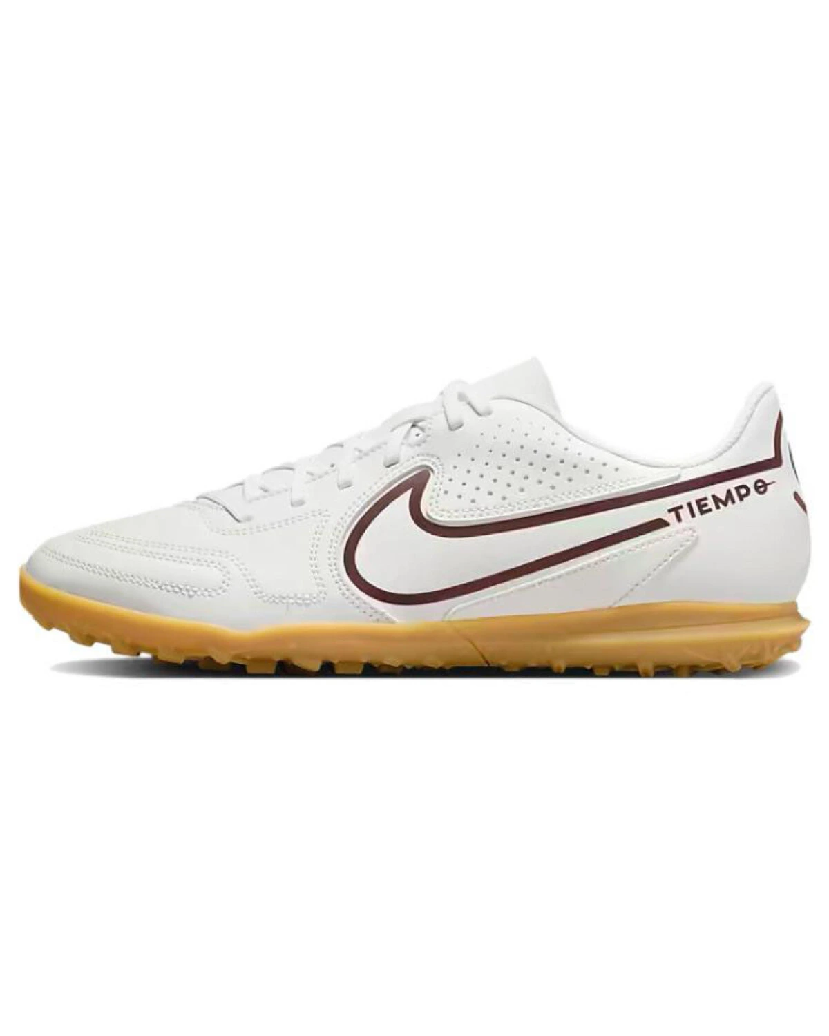 Nike Tiempo Legend 9 Club спортивные кроссовки бело-коричневые картинка