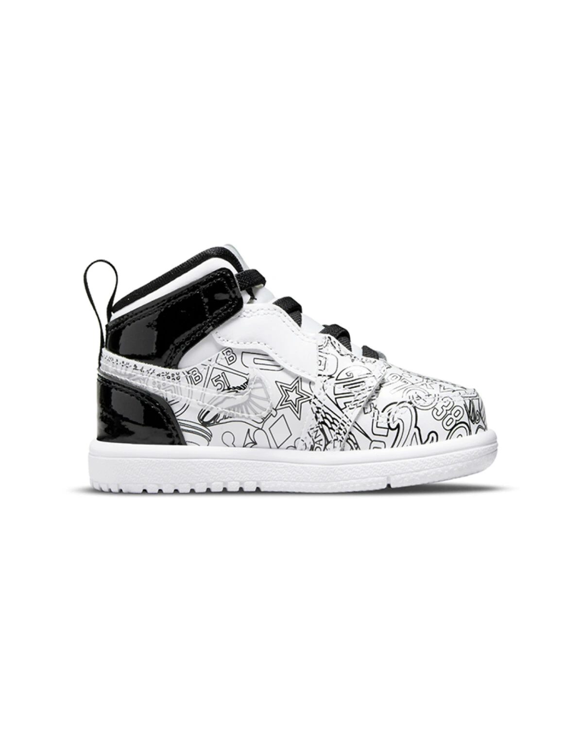 Jordan Air Jordan 1 детские кроссовки высокие серебряные синтетические картинка
