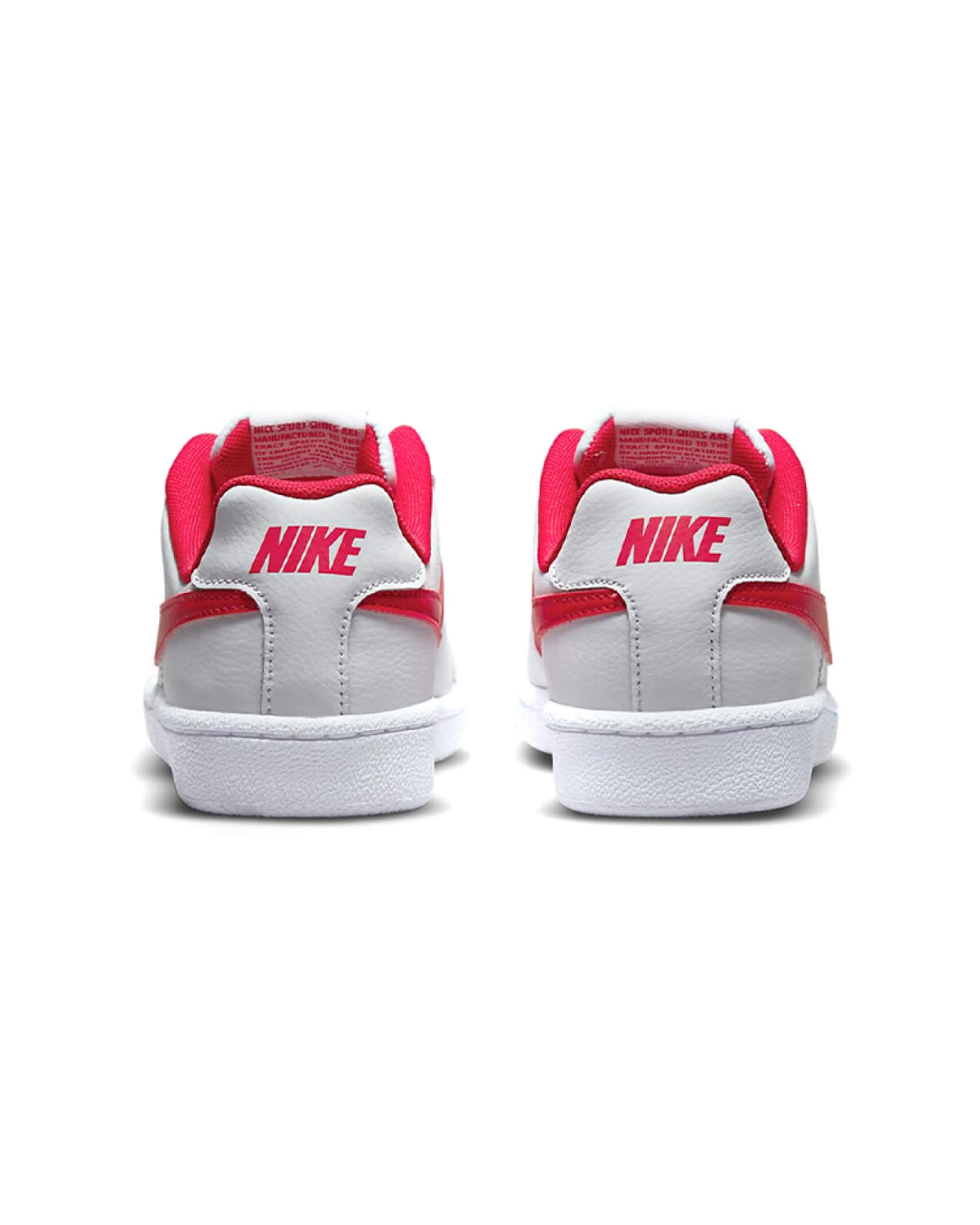 Nike детские кеды из синтетики бело-красные картинка