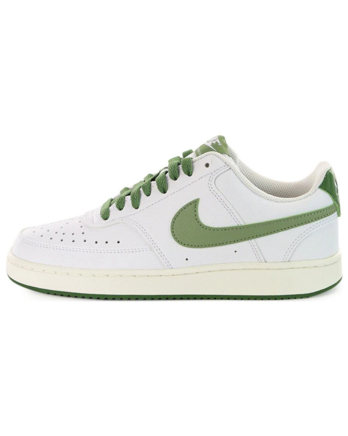 Nike Court Vision Low унисекс кроссовки белые с зеленым картинка
