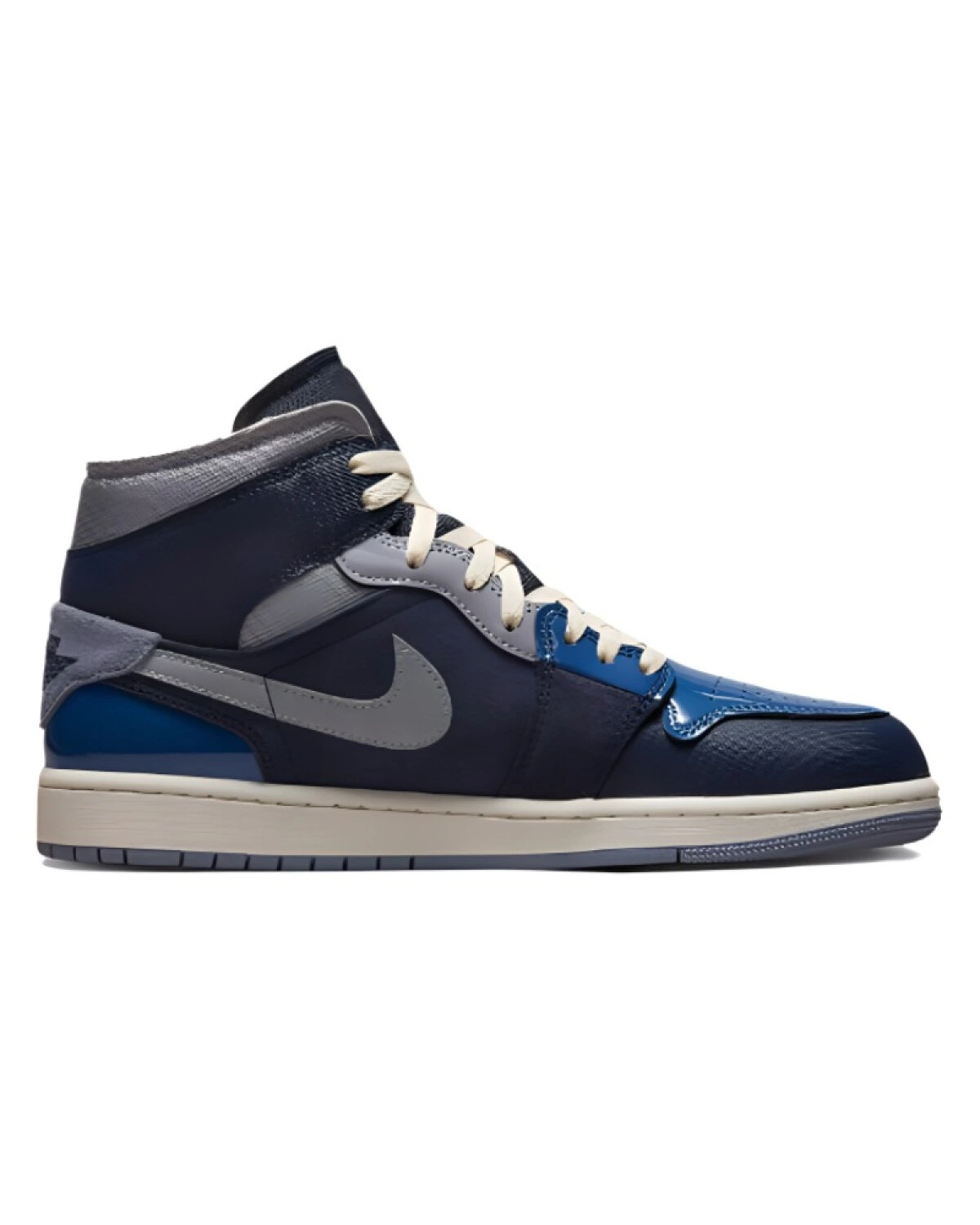 Jordan Air Jordan 1 Mid SE Craft мужские спортивные кроссовки чёрно-синие картинка
