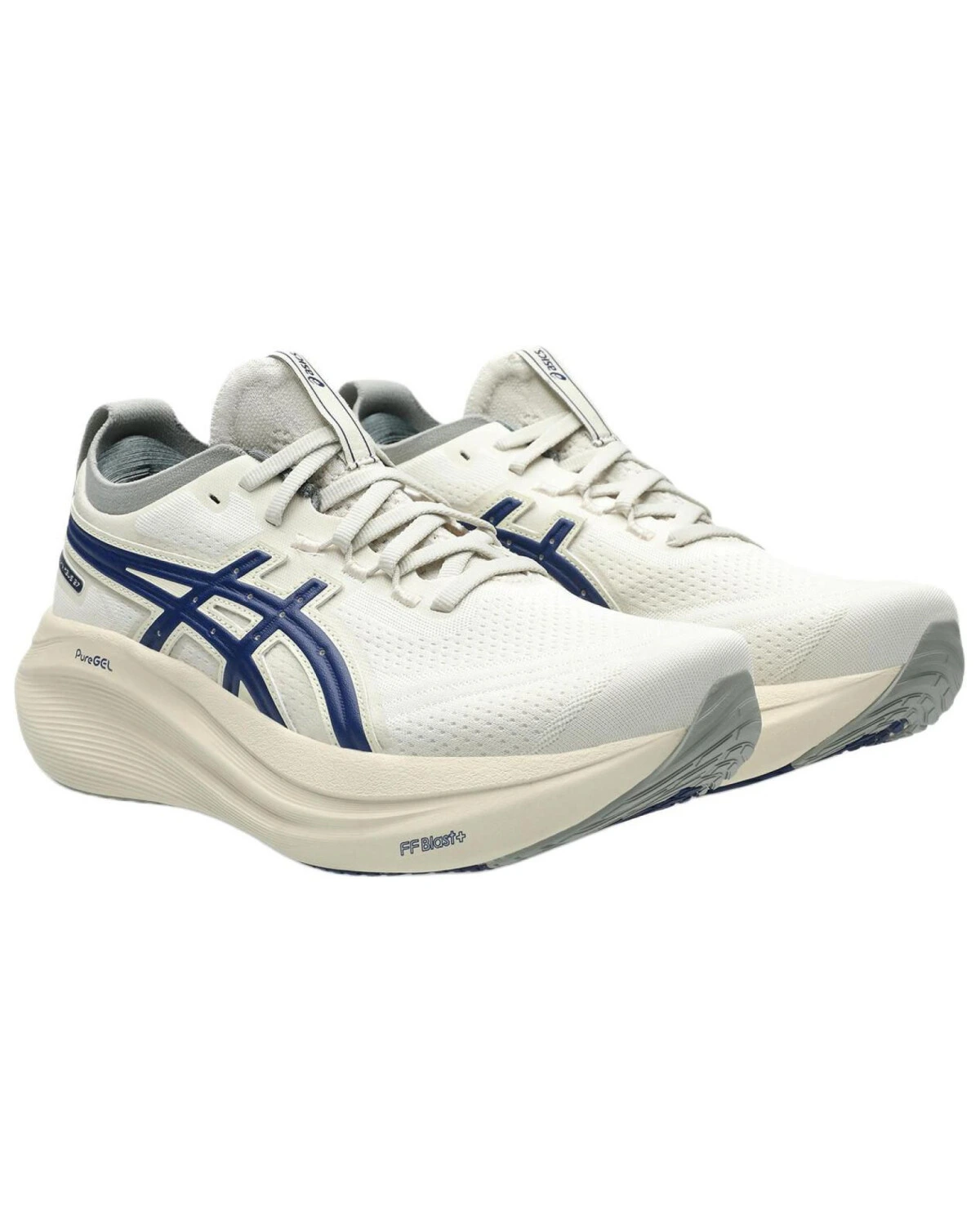 Asics GEL-NIMBUS 27 женские кроссовки для бега бело-голубые картинка
