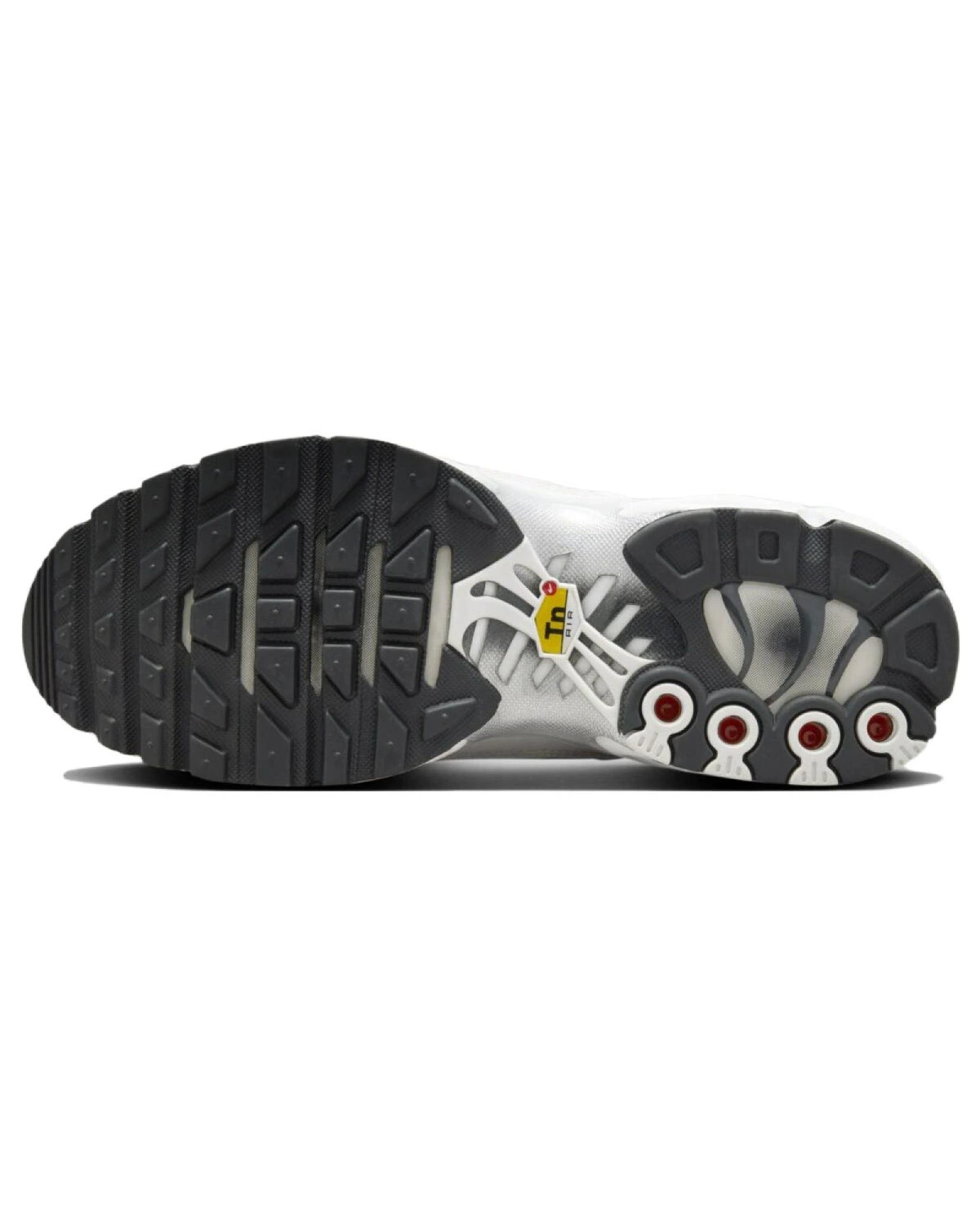 Nike Air Max Plus унисекс кроссовки белые с серыми вставками картинка