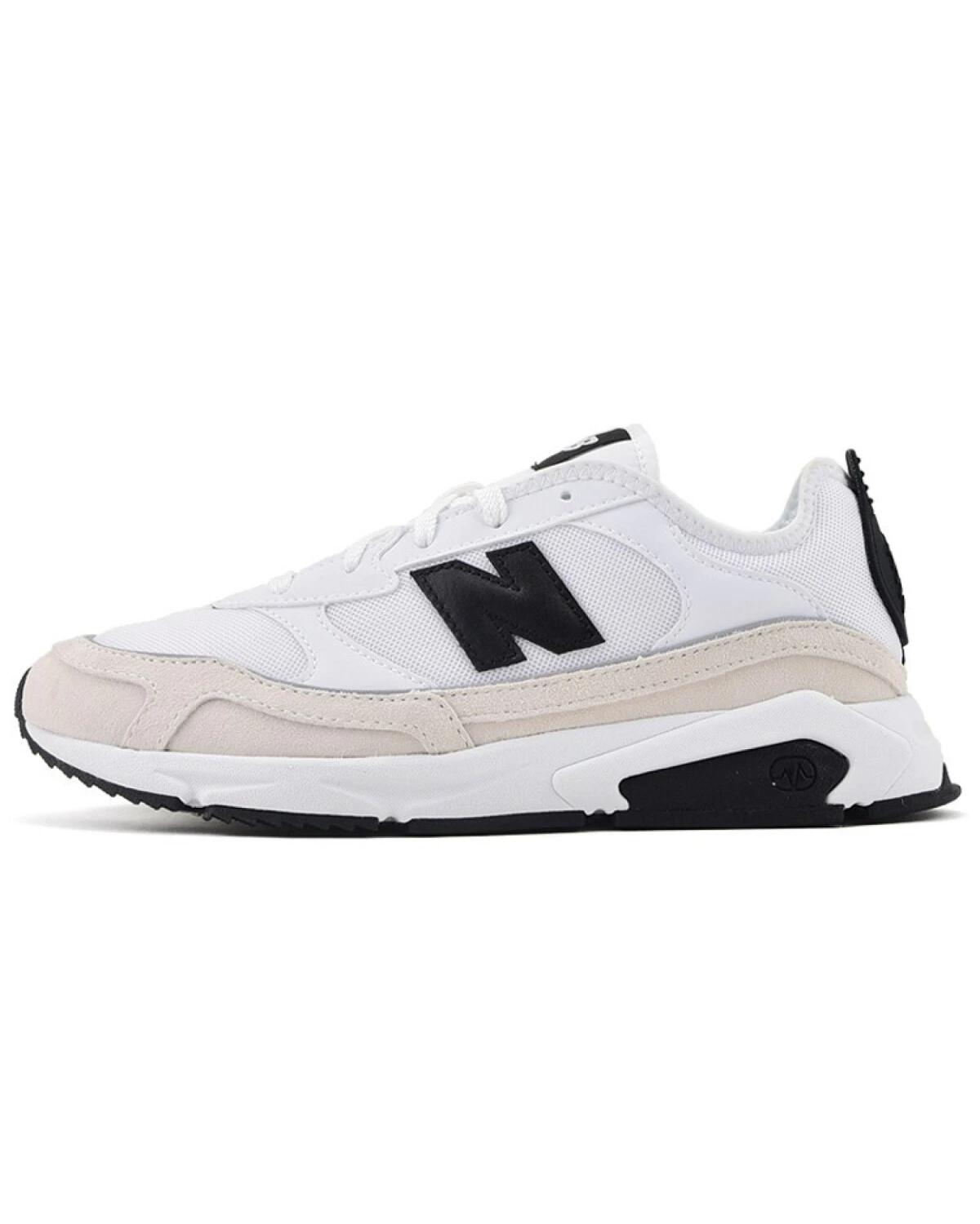 New Balance NB X-RACER унисекс повседневные кроссовки белые с черными вставками картинка
