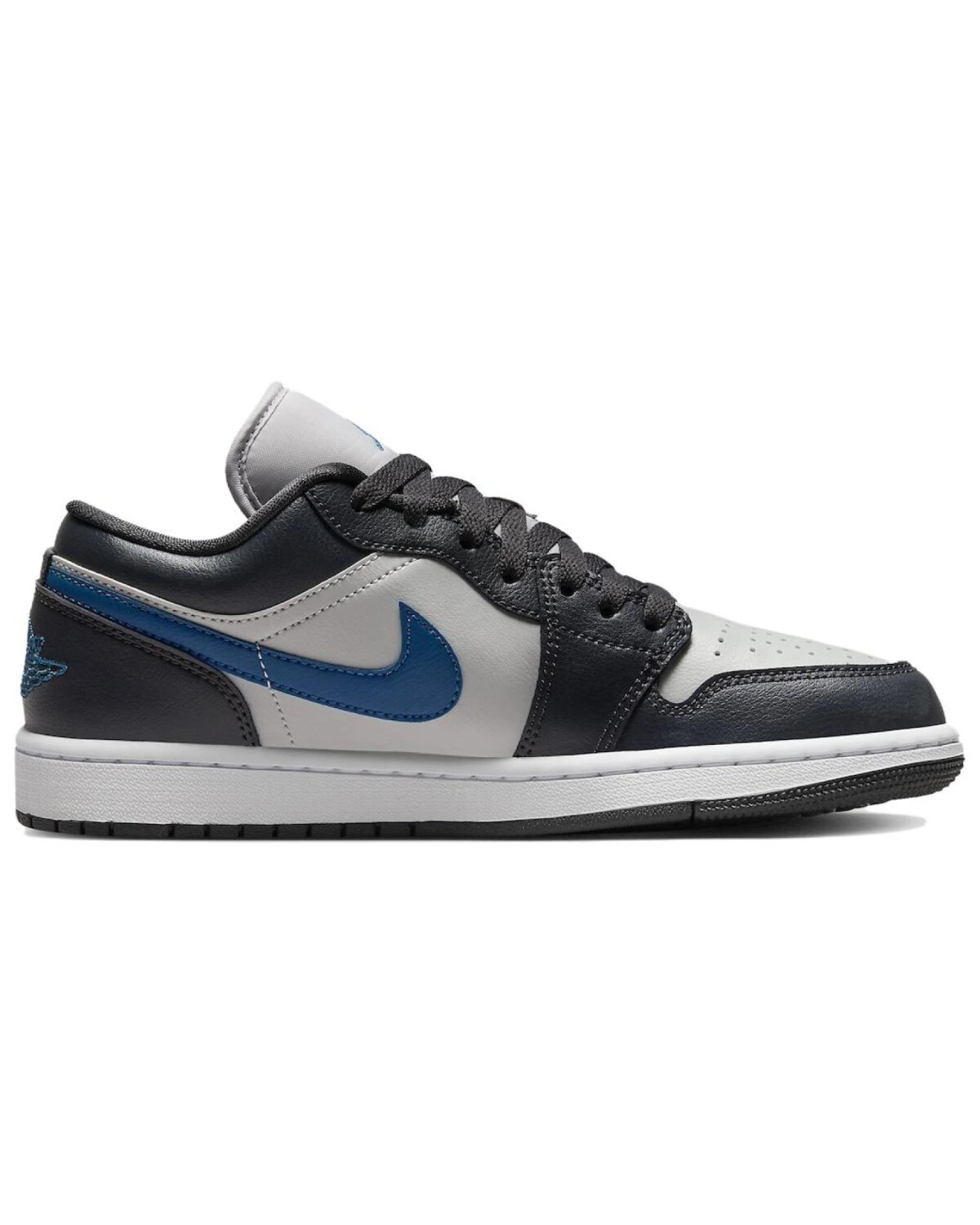 Jordan Air Jordan 1 унисекс кроссовки кожаные черно-серо-синие картинка