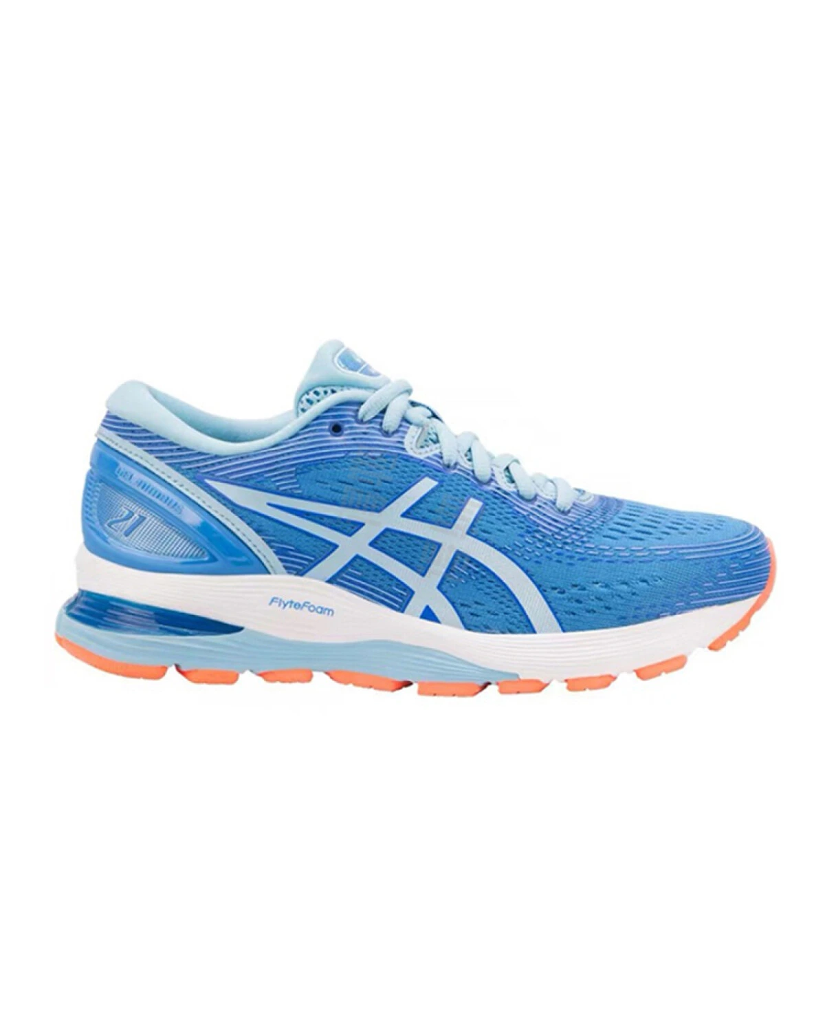 Asics GEL-Nimbus 21 женские спортивные кроссовки для бега синие картинка