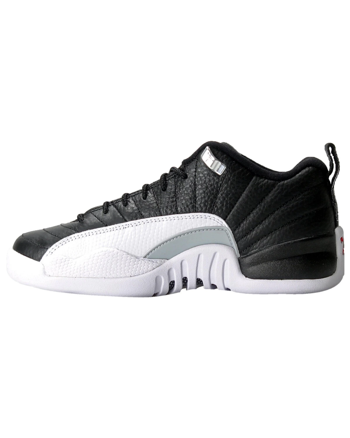 Jordan Air Jordan 12 Retro Low Playoffs детские баскетбольные кроссовки черно-белые картинка