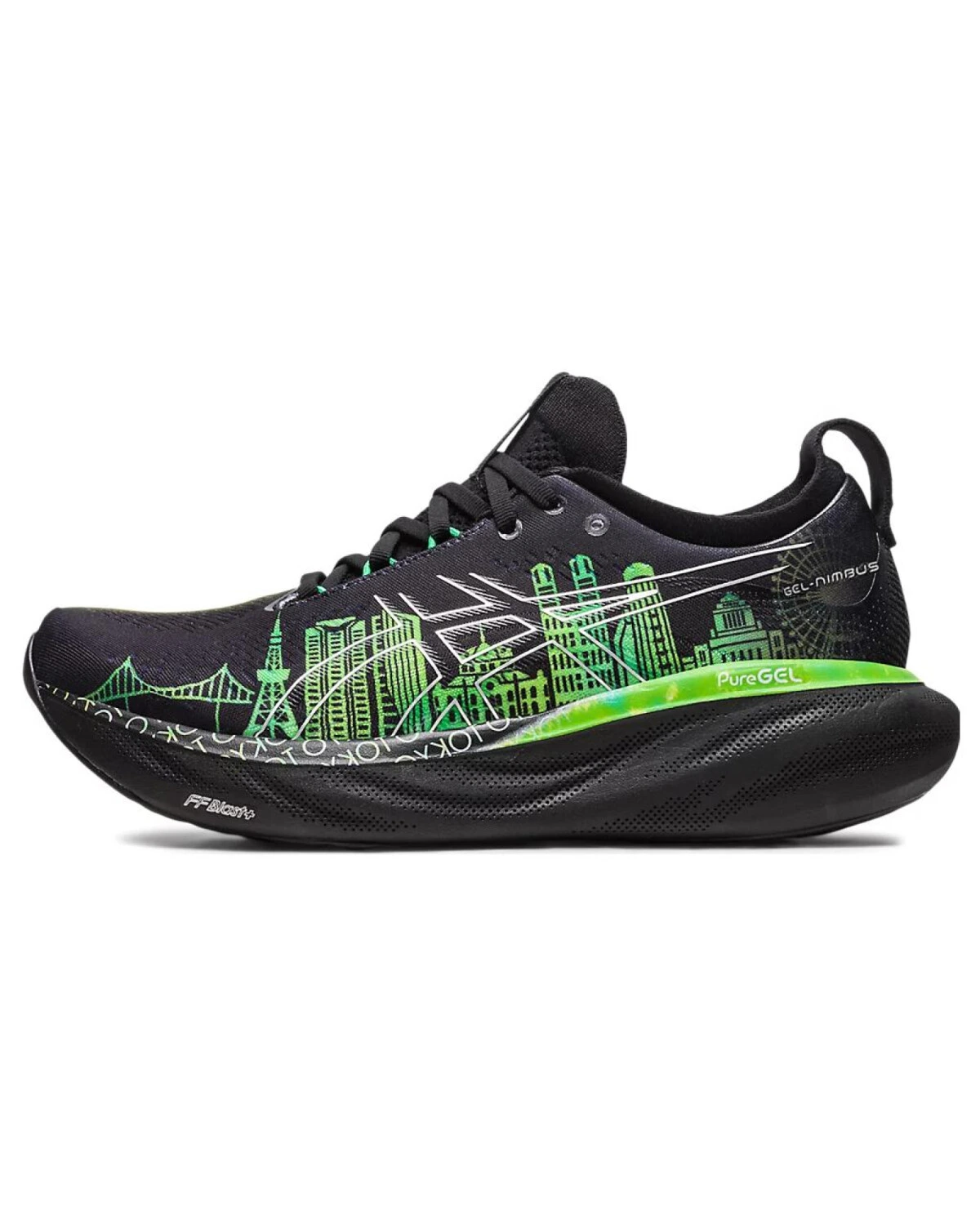 Asics GEL-Nimbus 25 'Tokyo Marathon 2023' мужские кроссовки для марафона черно-зеленые картинка