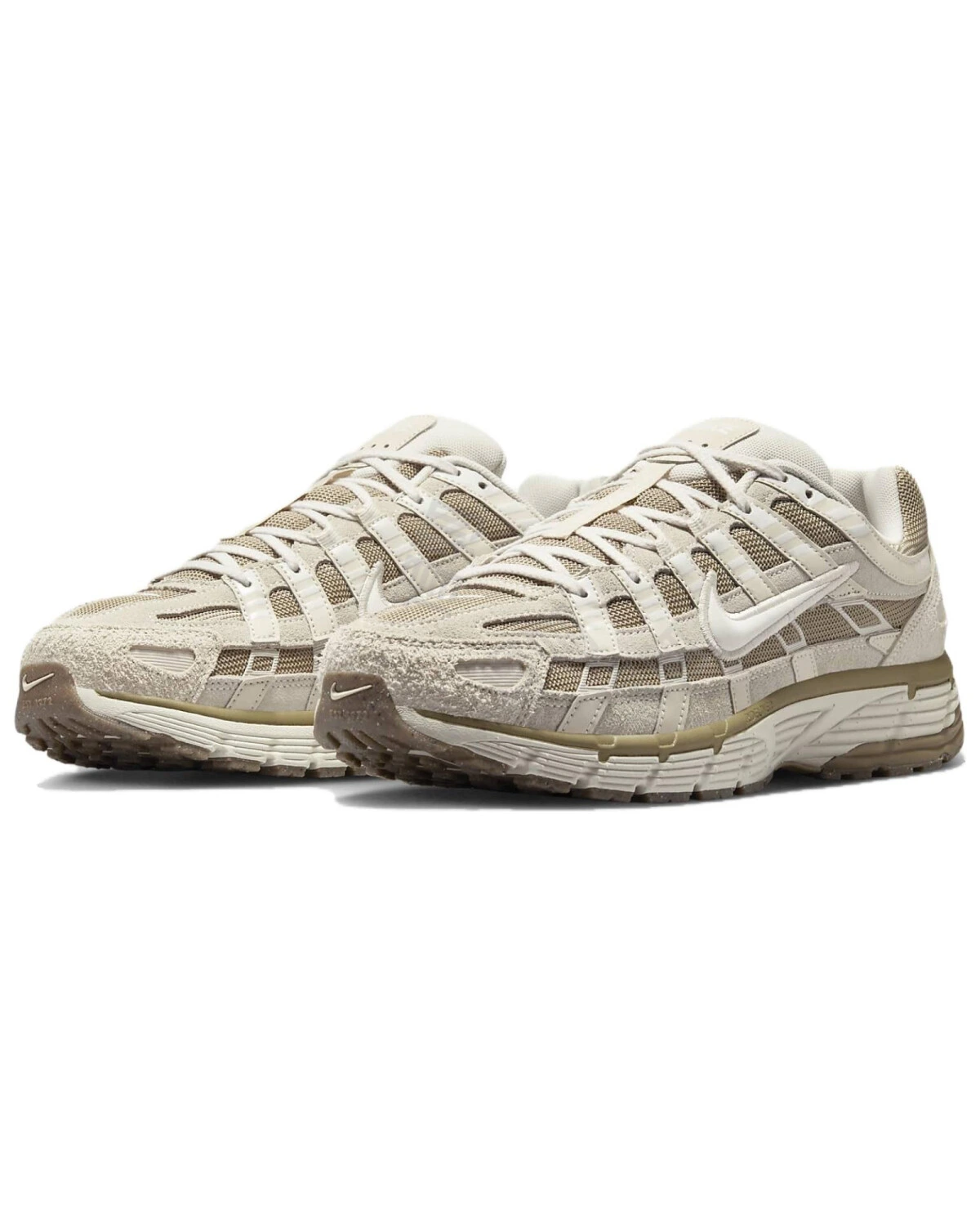 Nike P-6000 унисекс кроссовки кожаные бежевые картинка