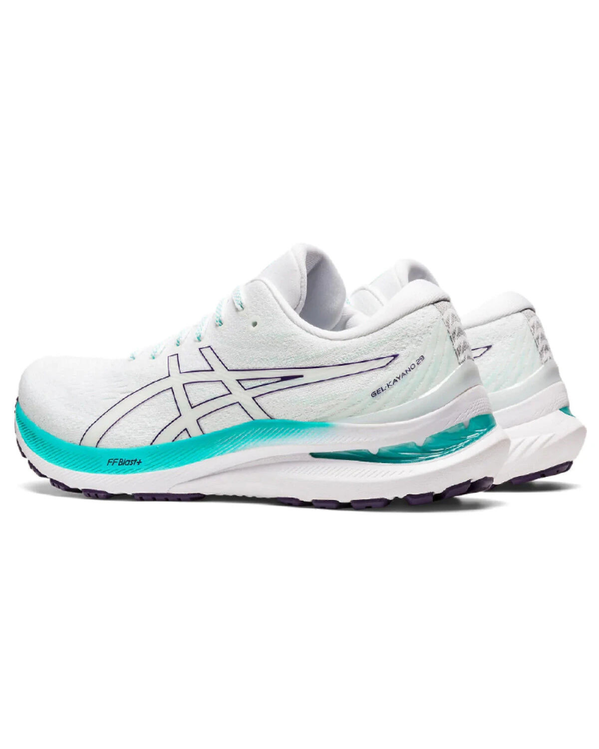 Asics GEL-KAYANO 29 женские кроссовки для бега с амортизацией бело-голубые картинка