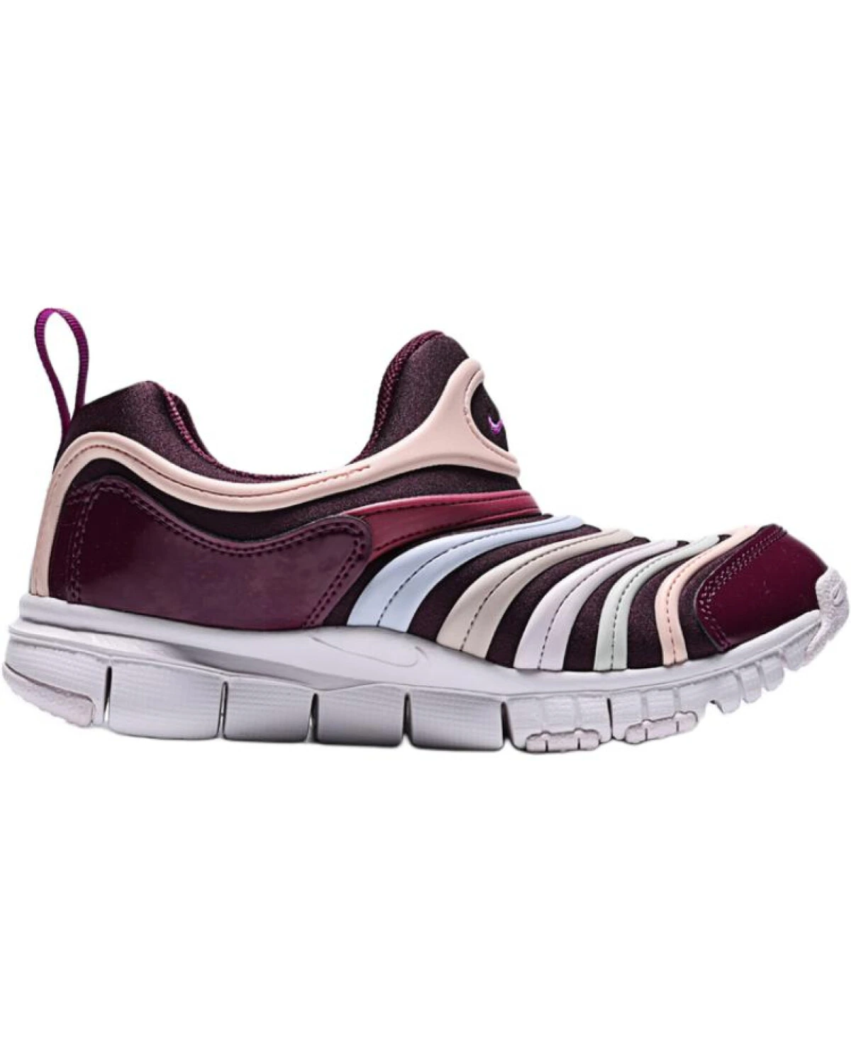 Nike Dynamo Free детские кроссовки комфортные красные с круглым носком картинка