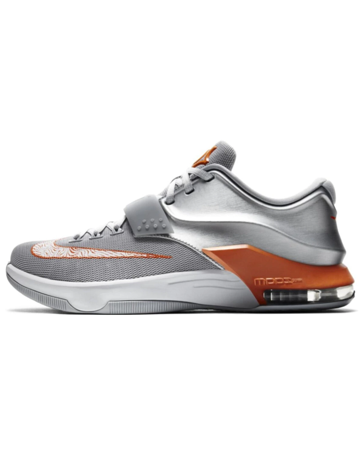 Nike KD 7 "Texas Longhorns" мужские баскетбольные кроссовки противоскользящие легкие серебристо-белые с оранжевым картинка