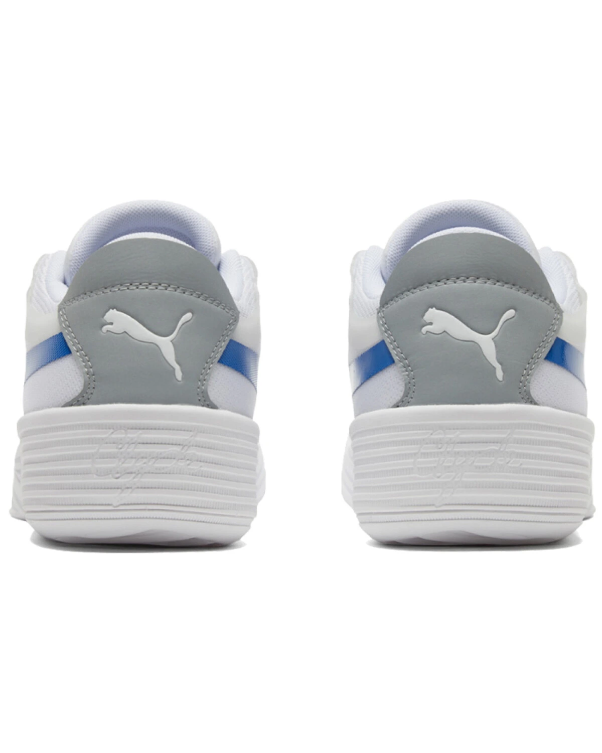 PUMA Clyde All Pro Team unisex спортивные кроссовки бело-серо-голубые с амортизацией картинка