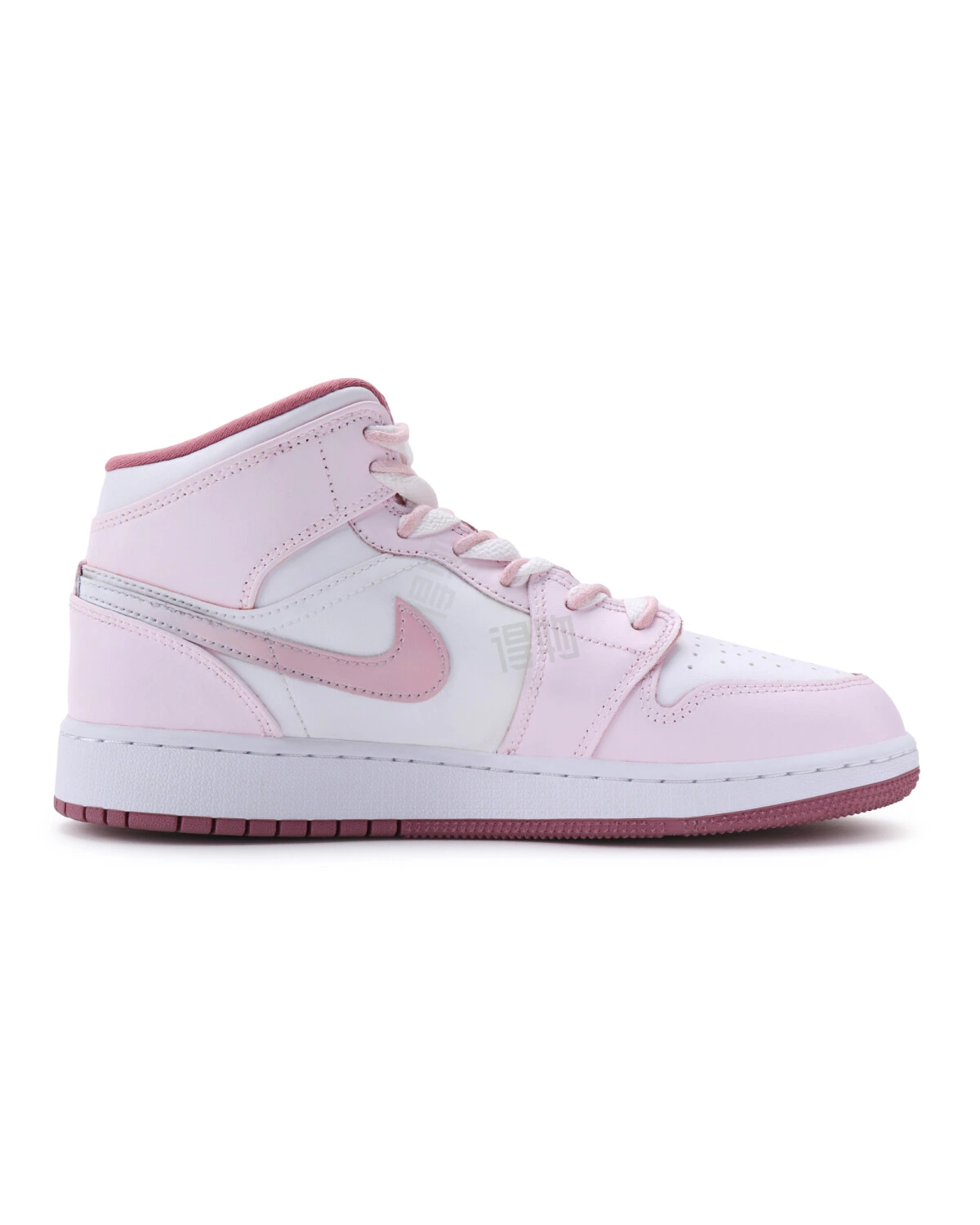 Jordan Air Jordan 1 женские кроссовки розово-белые с амортизацией и противоскользящей подошвой картинка
