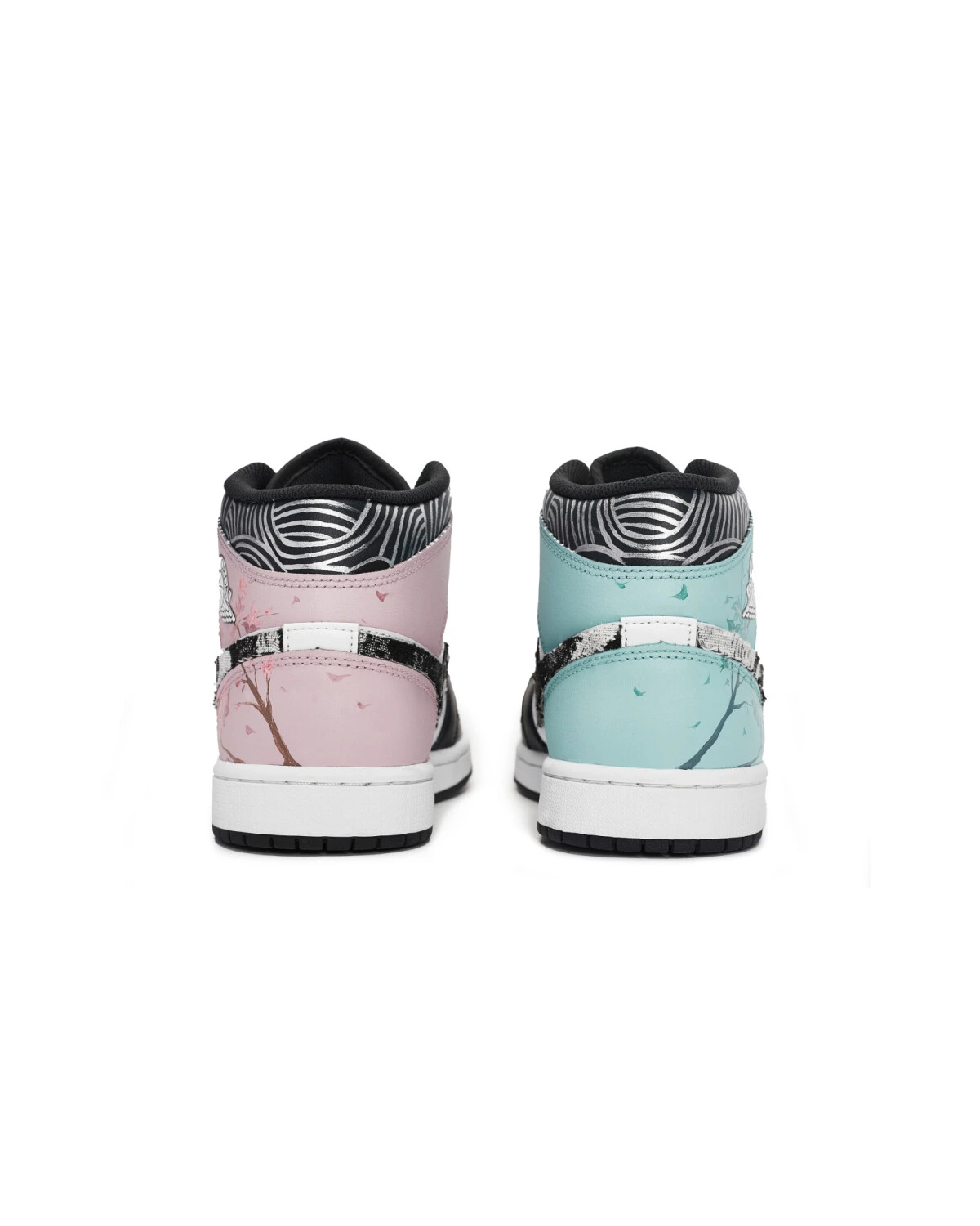 Jordan Air Jordan 1 Peach Blossom Унисекс кроссовки средней высоты с цветочным принтом картинка