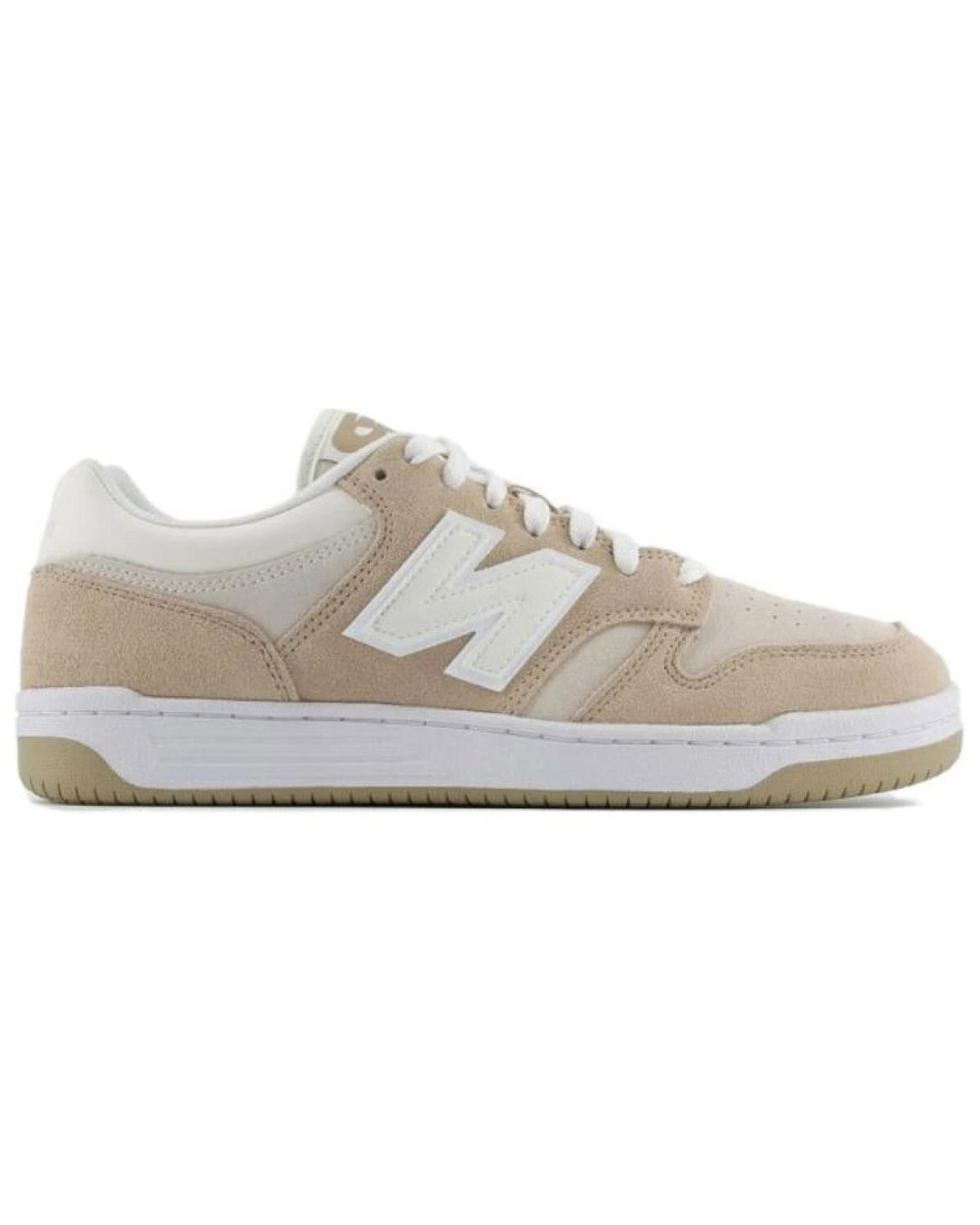 New Balance NB 480 унисекс кроссовки из замши бежевые картинка