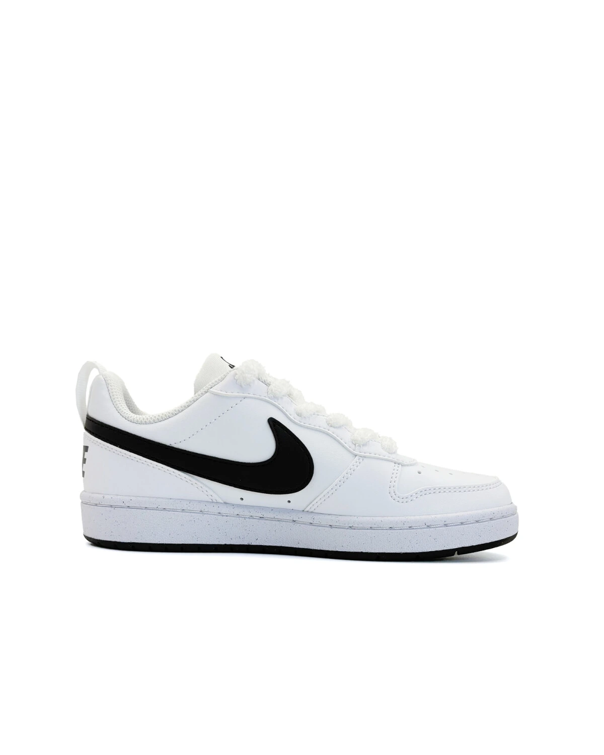 Nike Court Borough детские кроссовки белые с черно-розовыми деталями картинка