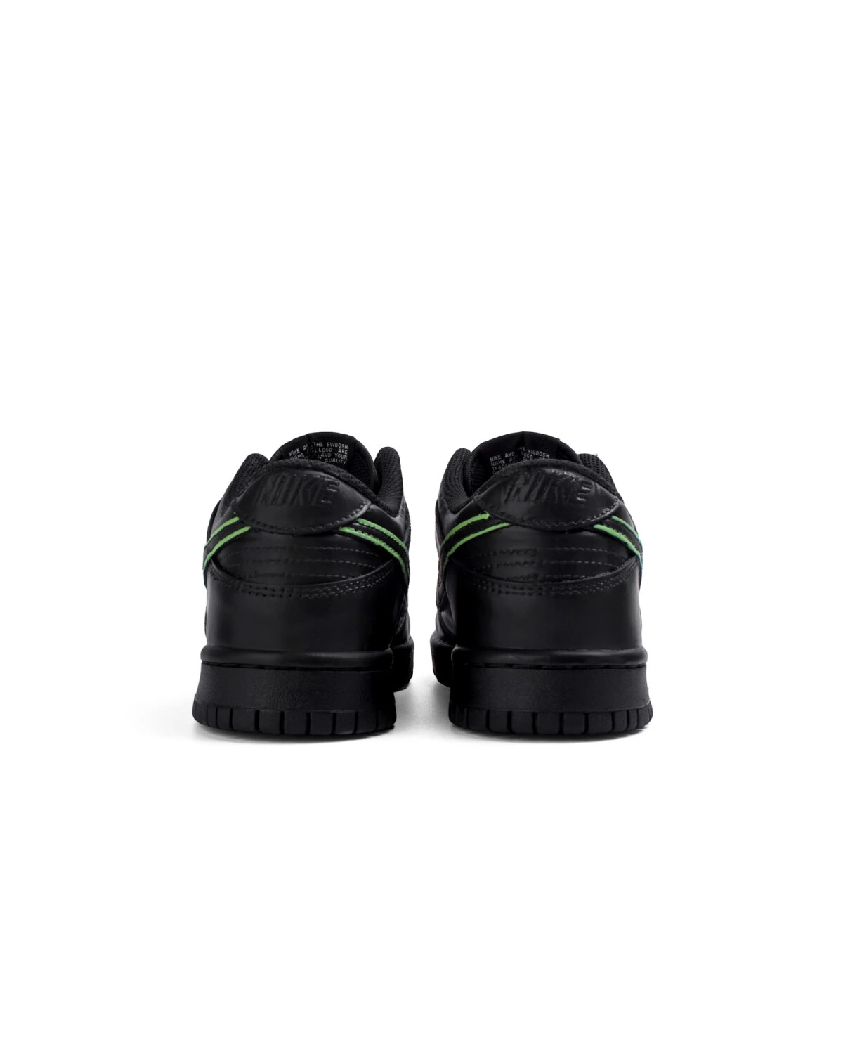 Nike Dunk "Black" детские кроссовки кожаные черно-розовые классические картинка