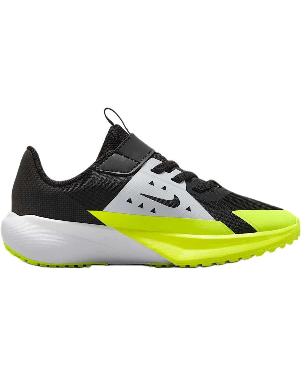 Nike SONIC FLY PS детские кроссовки для бега чёрно-зелёные картинка