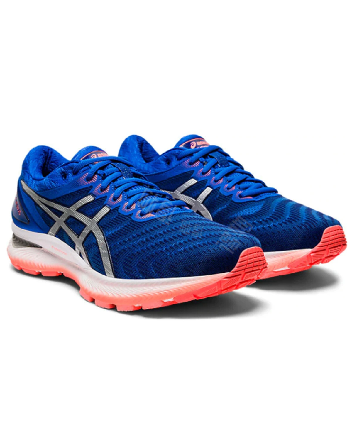 Asics GEL-Nimbus 22 мужские кроссовки с амортизацией и воздухопроницаемостью серебристо-голубо-розовые картинка