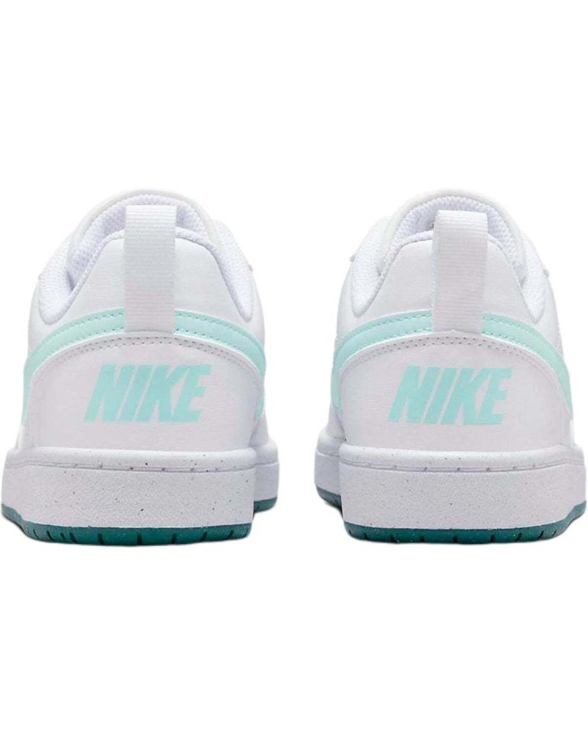 Nike Court Borough детские кроссовки из синтетической кожи бело-зелёные картинка