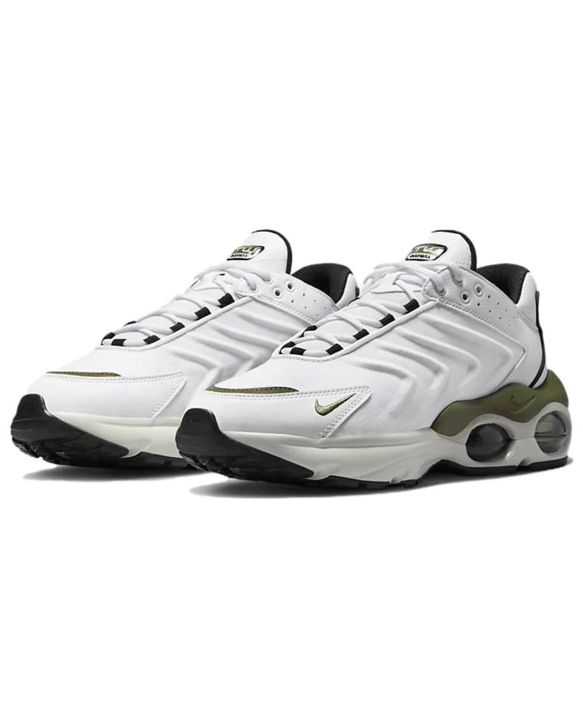 Nike Air Max TW унисекс кроссовки белые с серыми вставками картинка