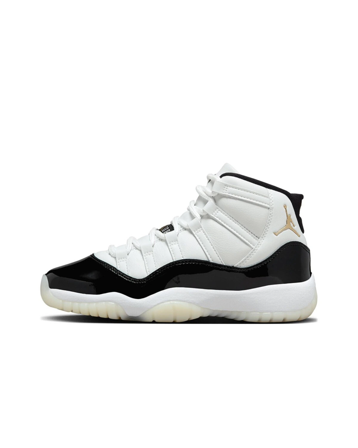Jordan Air Jordan 11 детские кроссовки бело-черные мид-топ картинка