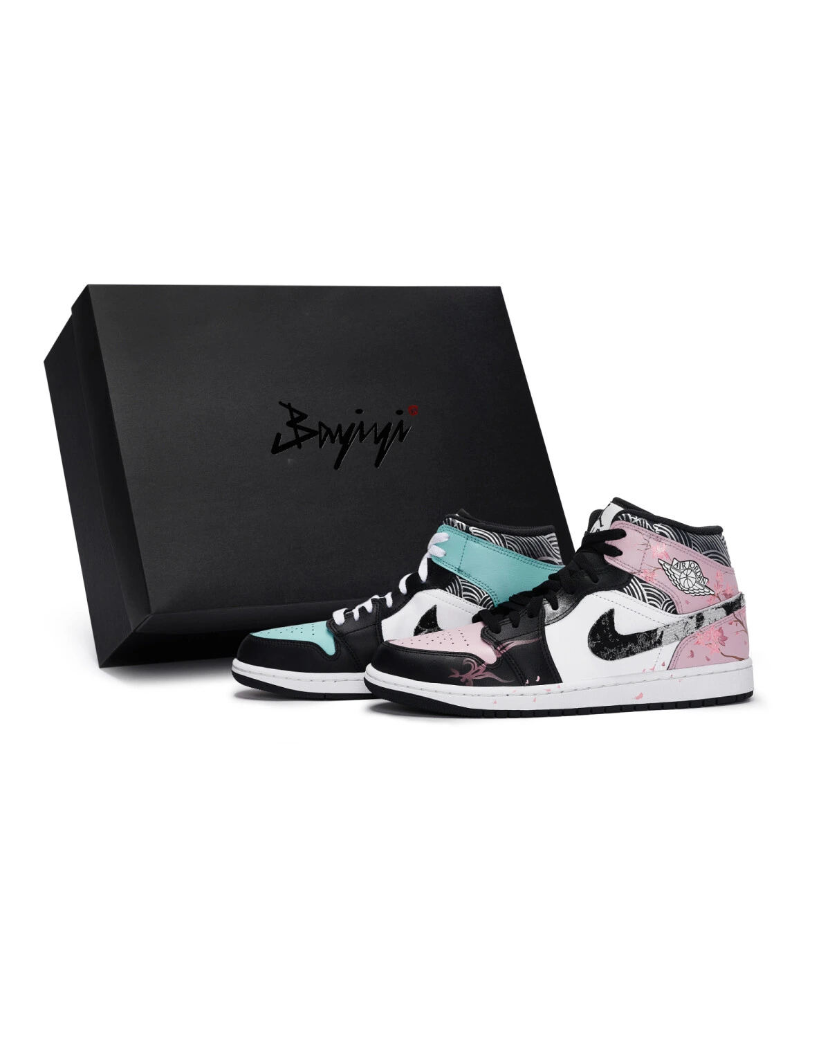 Jordan Air Jordan 1 Peach Blossom Унисекс кроссовки средней высоты с цветочным принтом картинка