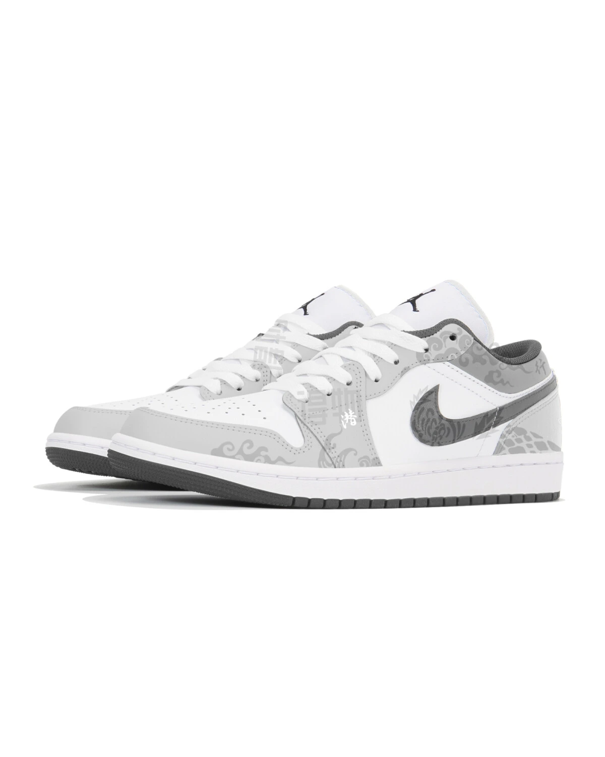 Jordan Air Jordan 1 Low CNY кроссовки серо-белые ретро с амортизацией картинка
