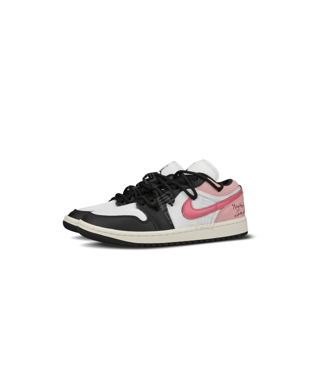 Jordan Air Jordan 1 женские баскетбольные кроссовки черно-розово-белые с амортизацией картинка