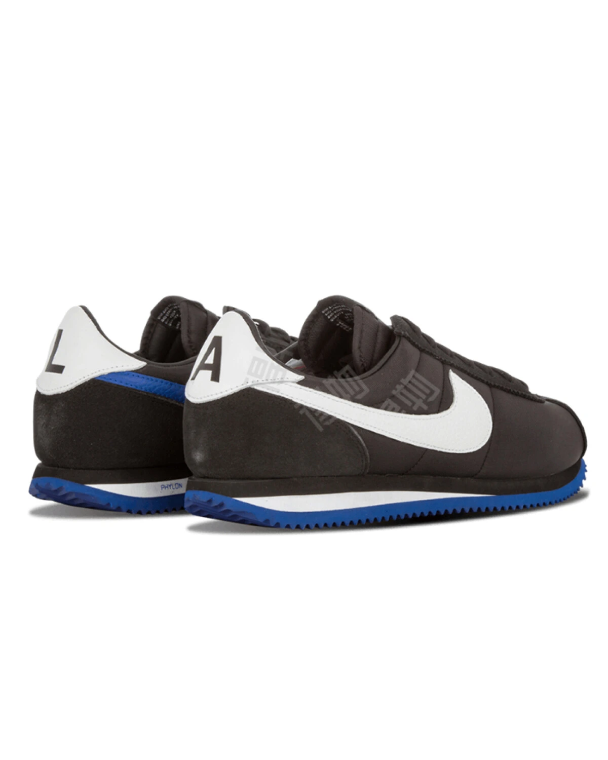 Nike Cortez мужские кроссовки черно-белые с синим картинка