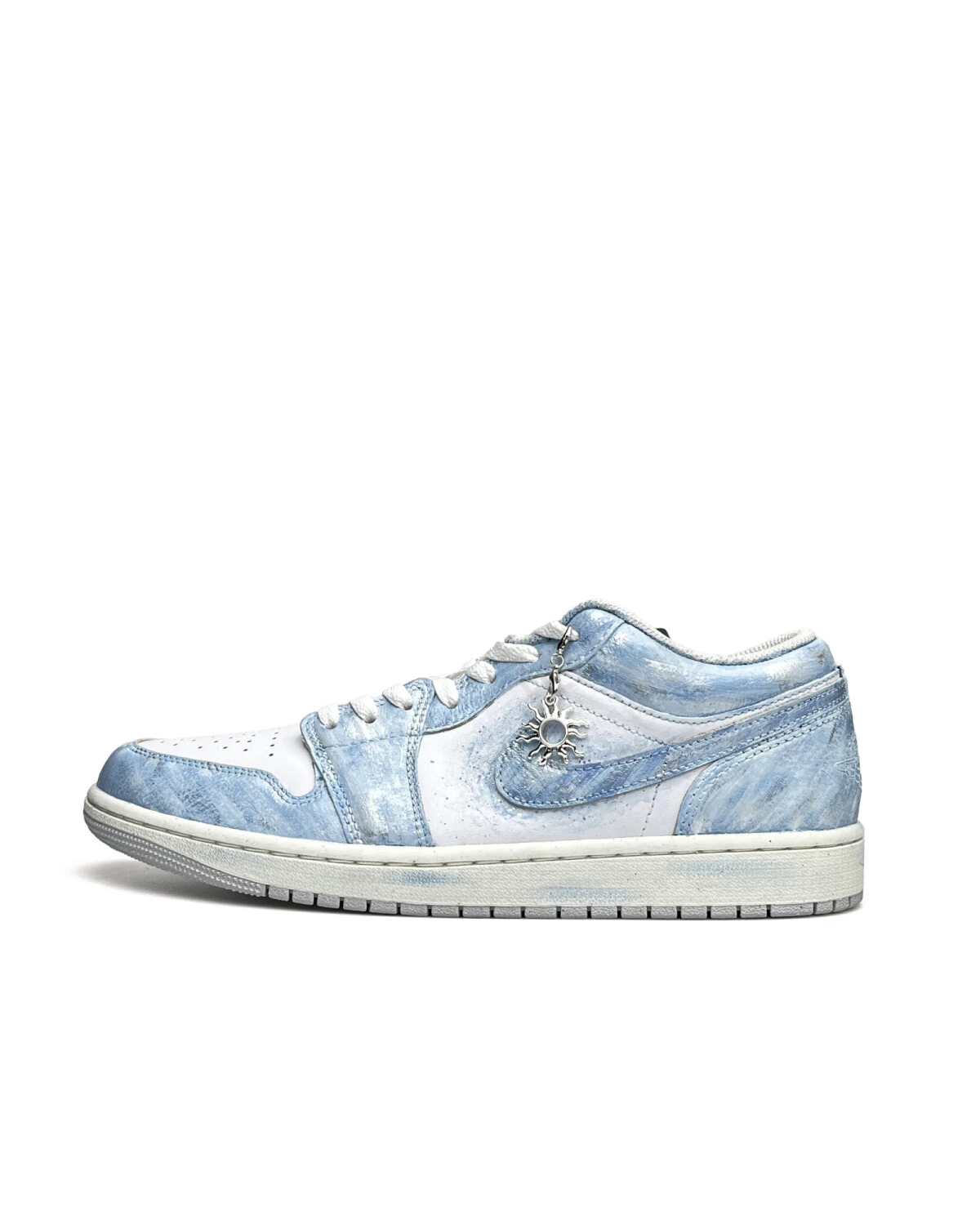 Jordan Air Jordan 1 Atlantis Унисекс спортивные кроссовки дышащие бело-голубые картинка