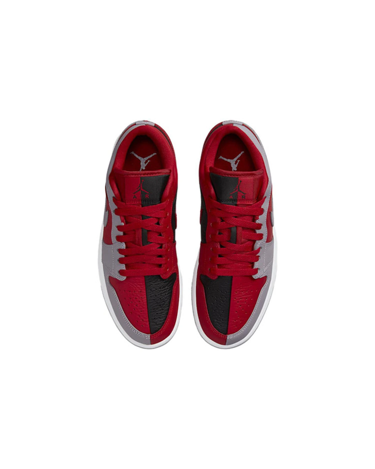 Jordan Air Jordan 1 low se "split" женские кроссовки красно-серые кожаные картинка