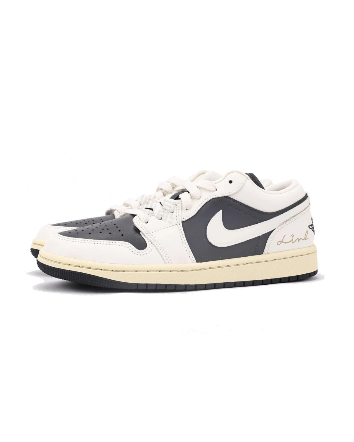 Jordan Air Jordan 1 женские кроссовки черно-белые с амортизацией картинка