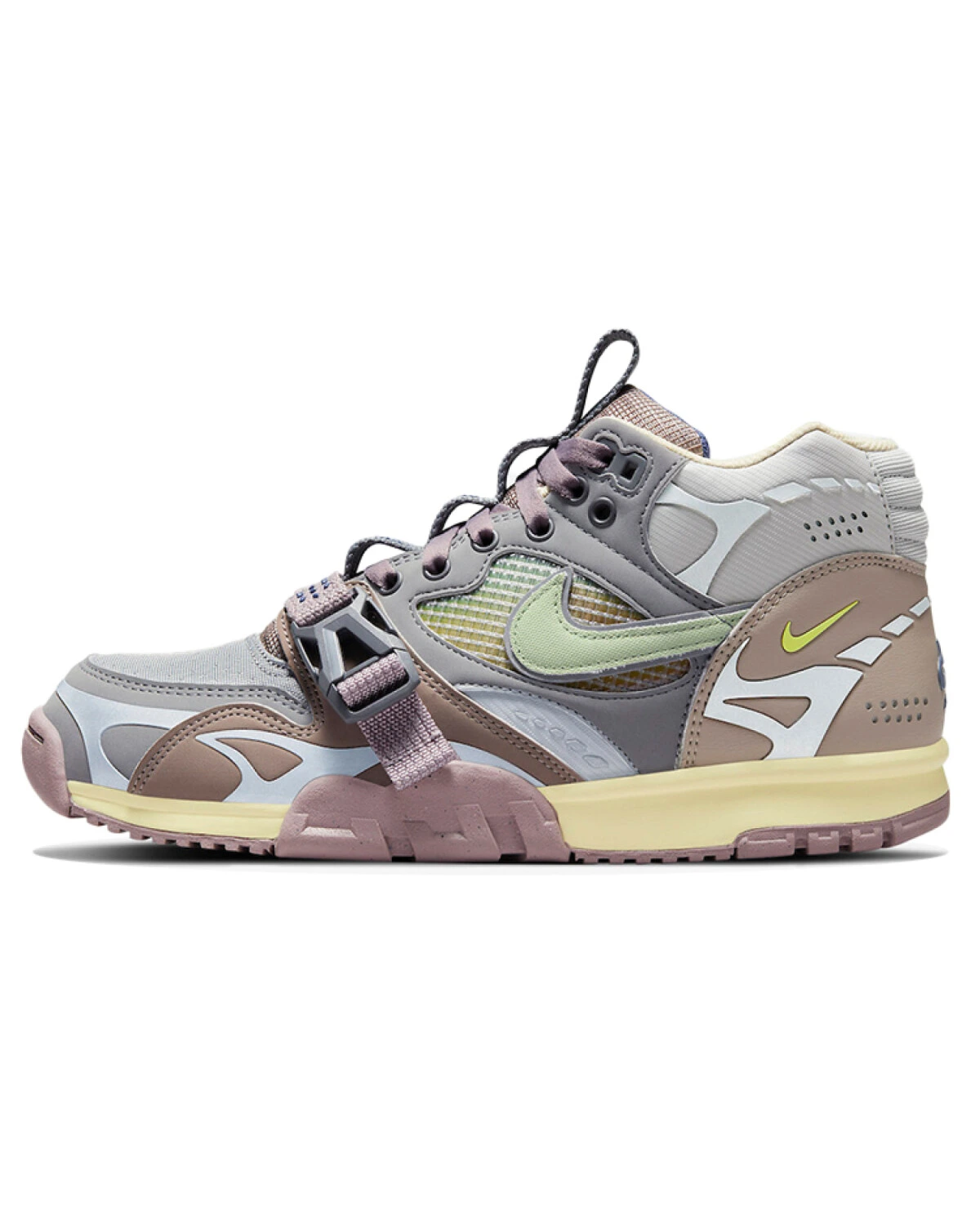Nike Air Trainer 1 SP "Light Smoke Grey and Honeydew" Унисекс повседневные кроссовки серо-фиолетовые картинка